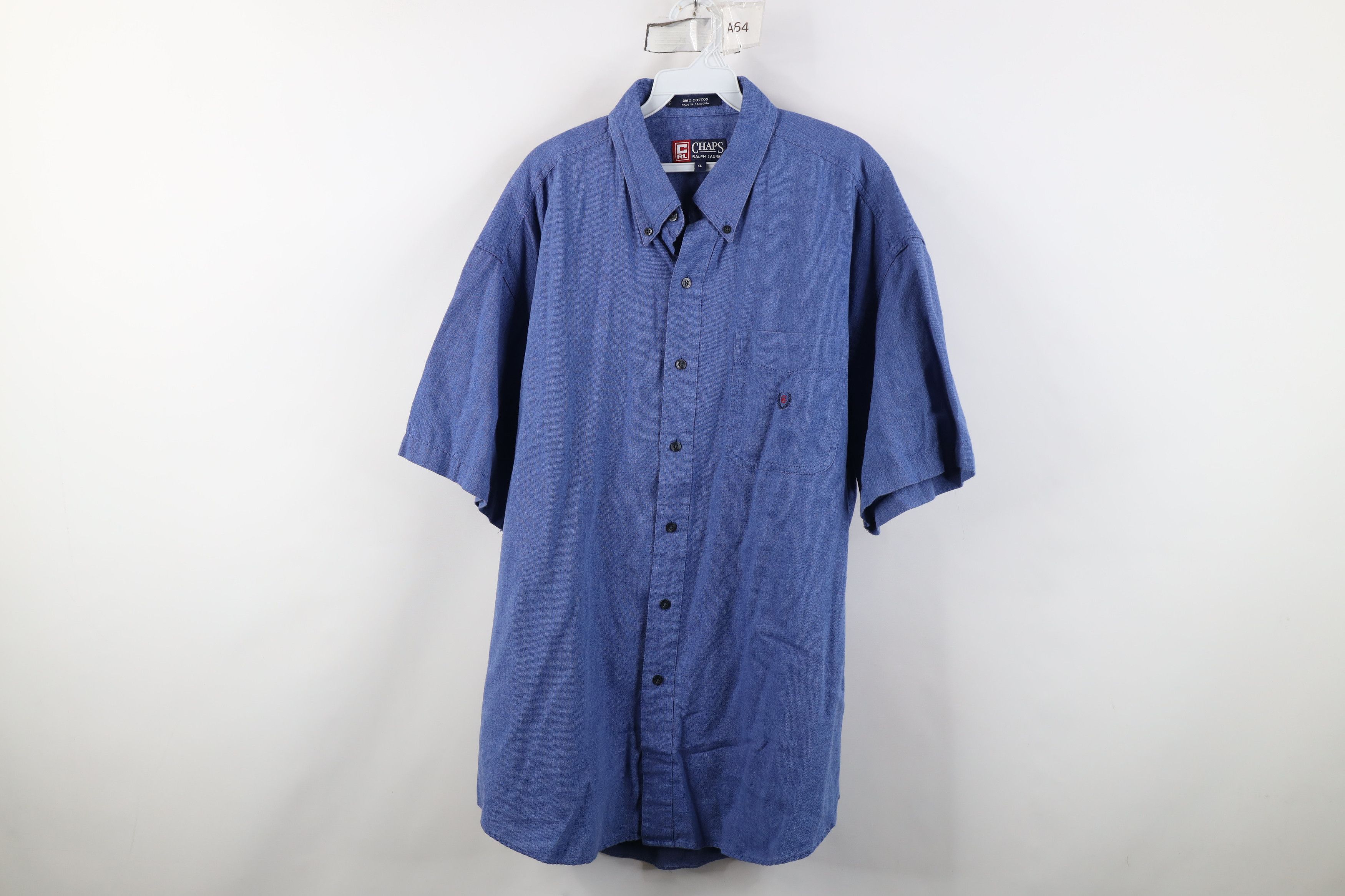 Ralph Lauren Vintage 90s Chaps Ralph Lauren Short Sleeve Button Shirt Size US XL / EU 56 / 4 - 1 Thumbnail