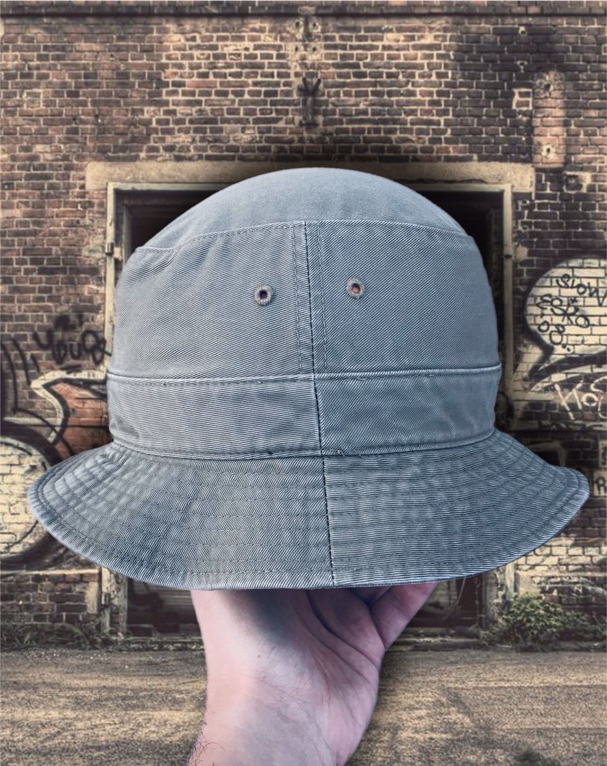Nike Vintage 90s Y2K Nike Bucket Hat Panama Size M/L Khaki Green Size ONE SIZE - 4 Thumbnail