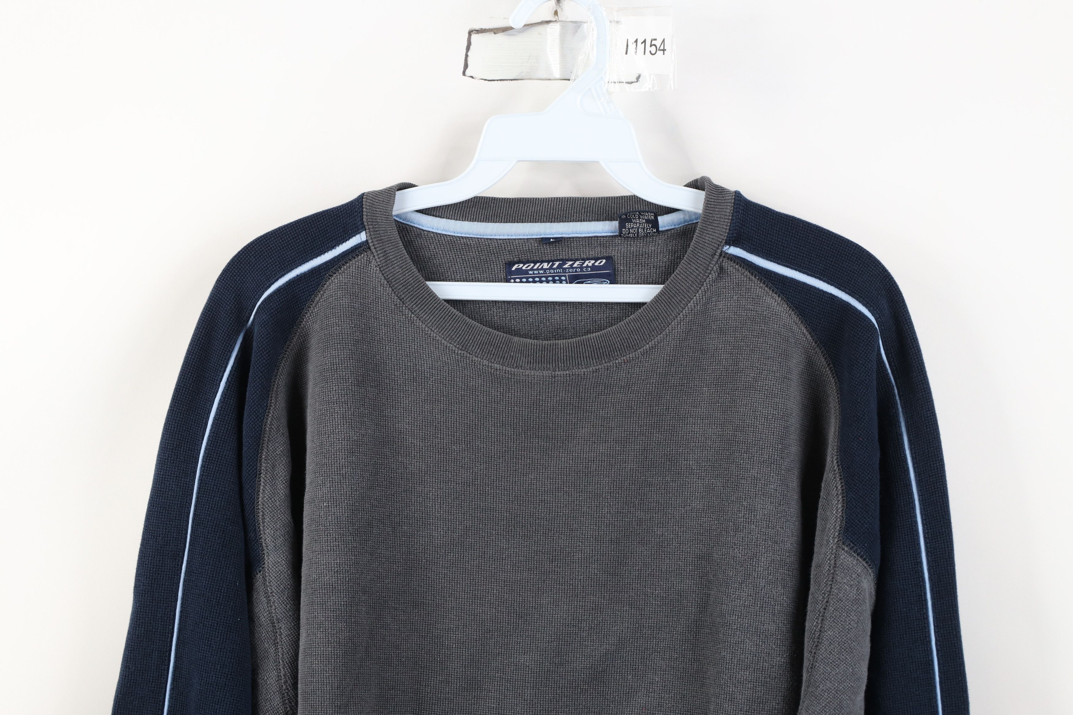 Vintage Vintage 90s Streetwear Waffle Knit Long Sleeve T-Shirt Size US L / EU 52-54 / 3 - 2 Thumbnail