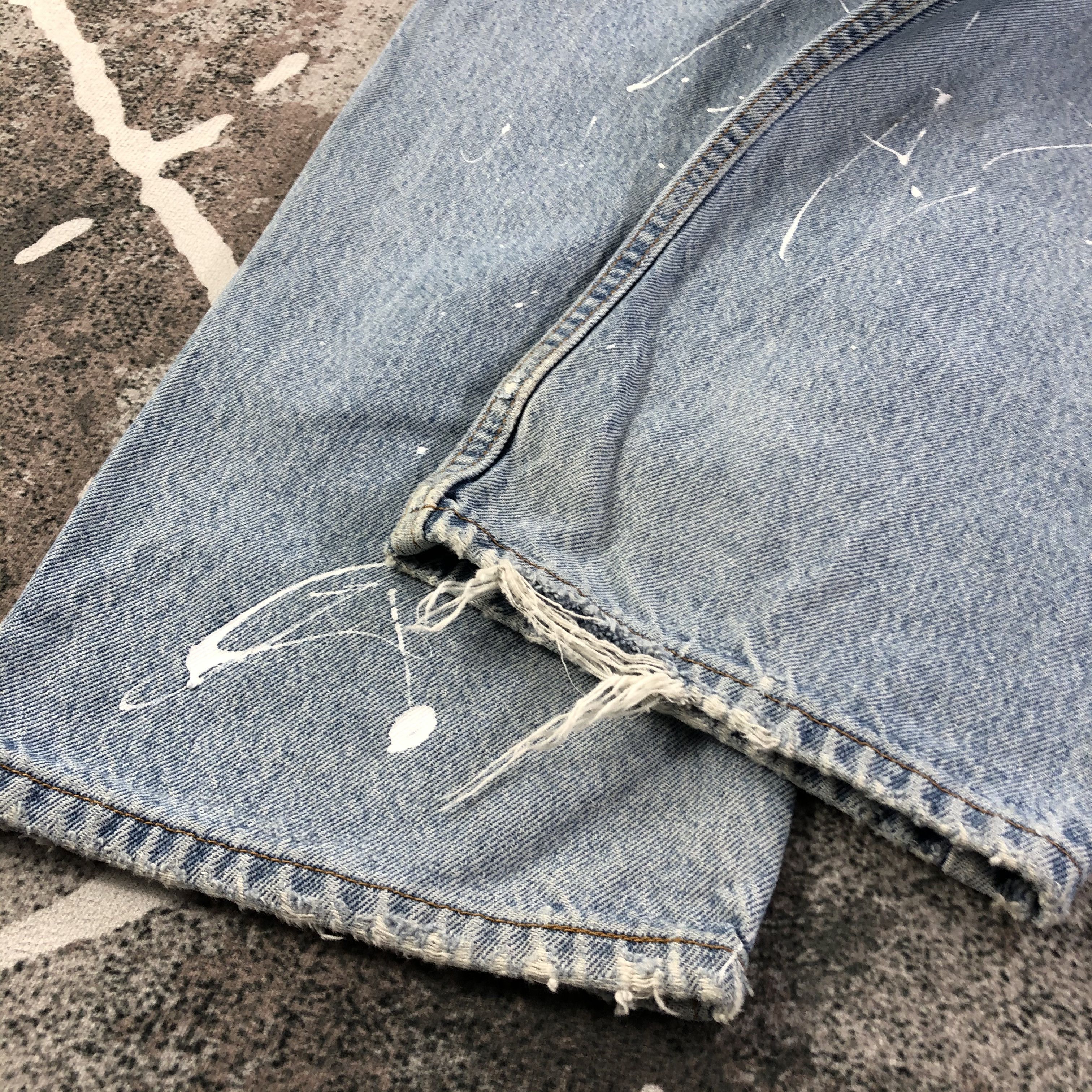 Levi's Vintage Levis 505 Jeans Painted Denim KJ1891 Size US 41 - 6 Thumbnail