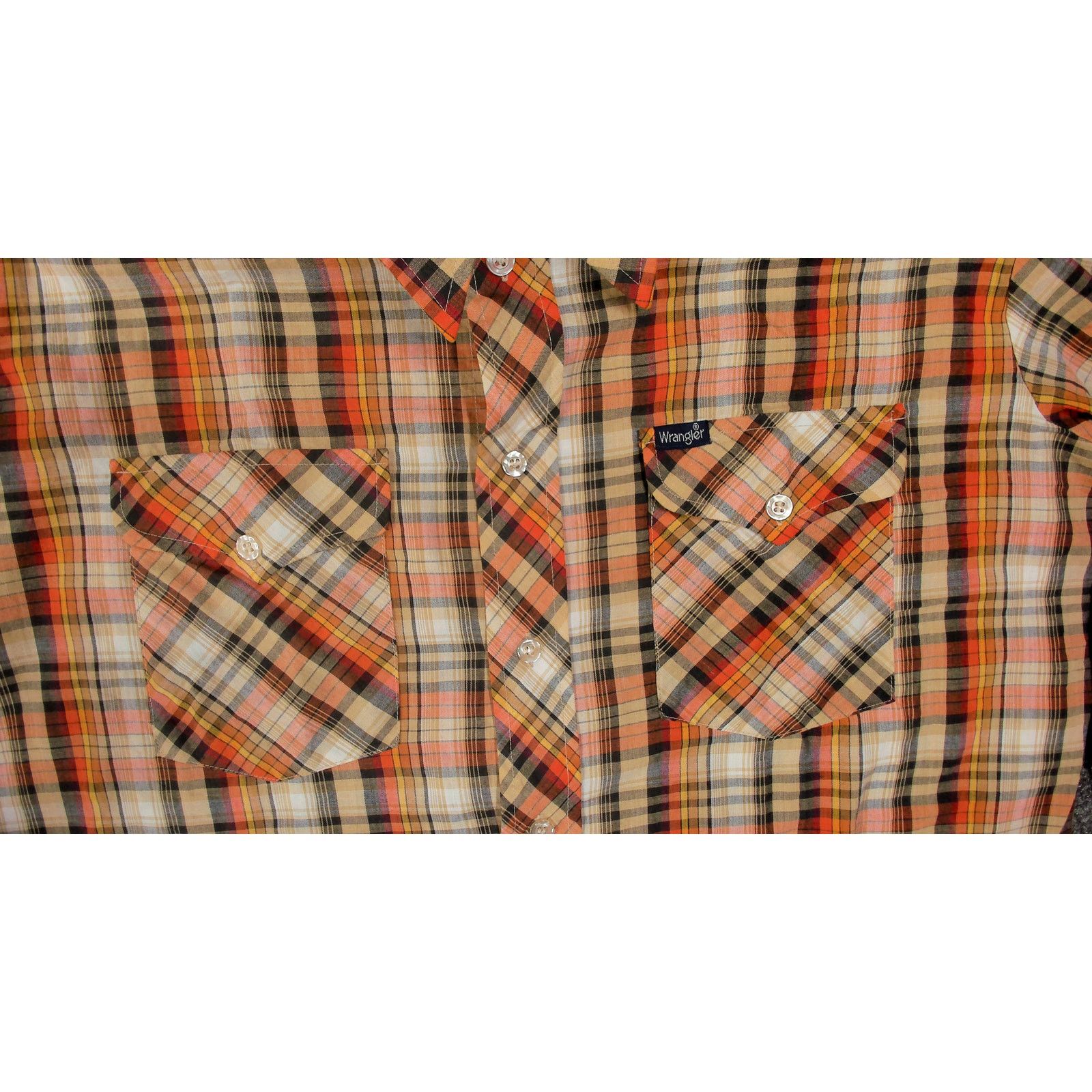 Wrangler Vintage 80s Made in Korea Single Stitch Plaid Shirt L Size US L / EU 52-54 / 3 - 7 Thumbnail