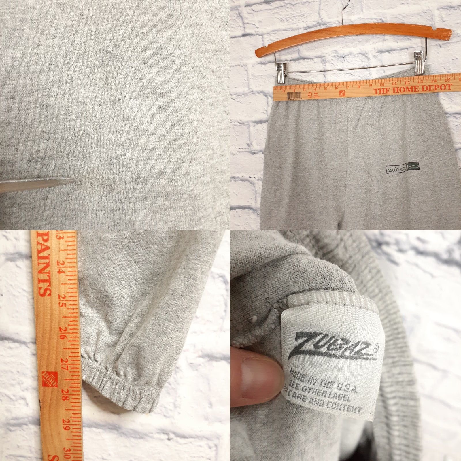 Vintage VINTAGE Zubaz Sweatpants Pants Drawstring Pockets Gray USA Small 28x28 Mens Slim/Tapered Inseam 28in Utility Size US 29 - 8 Thumbnail