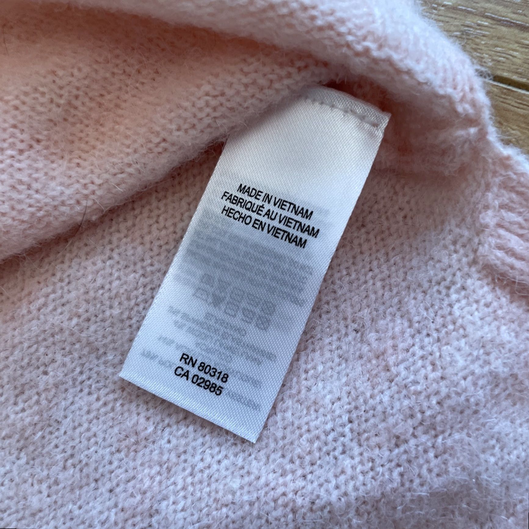Lucky Brand Lucky Brand Sweater Women Small Pale Pink Wool Blend V-Neck Oversized Boho Lagenlook Pullover Size S / US 4 / IT 40 - 5 Thumbnail