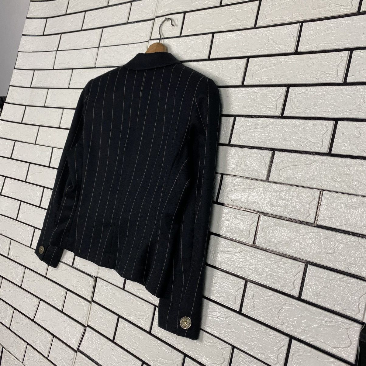 Japanese Brand 📌Cropped Striped Design Button Jacket Karl Kani Size US M / EU 48-50 / 2 - 11 Thumbnail