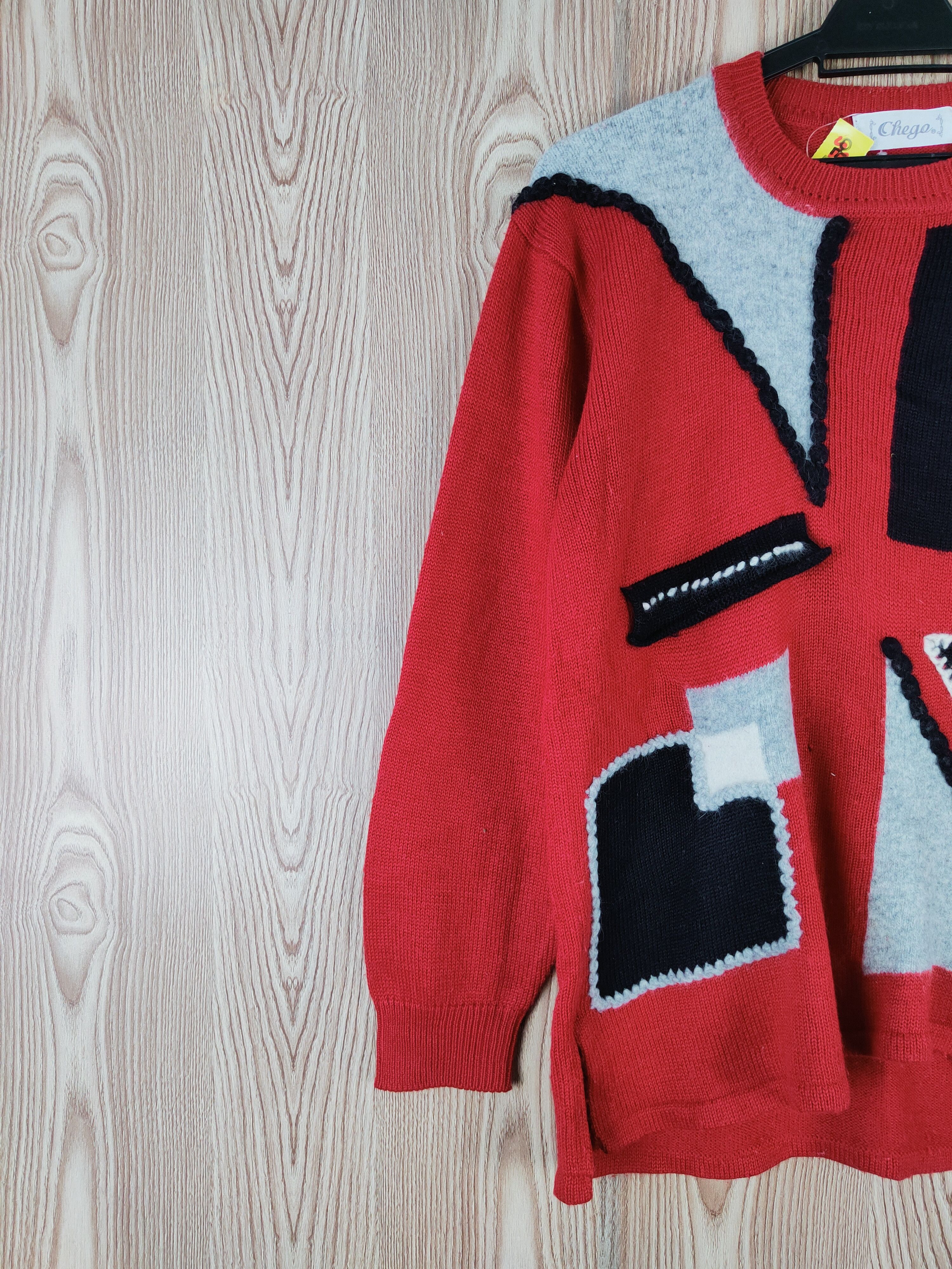 Homespun Knitwear Chego Red art vintage Knitwear Sweatshirts #W353 Size US M / EU 48-50 / 2 - 4 Thumbnail