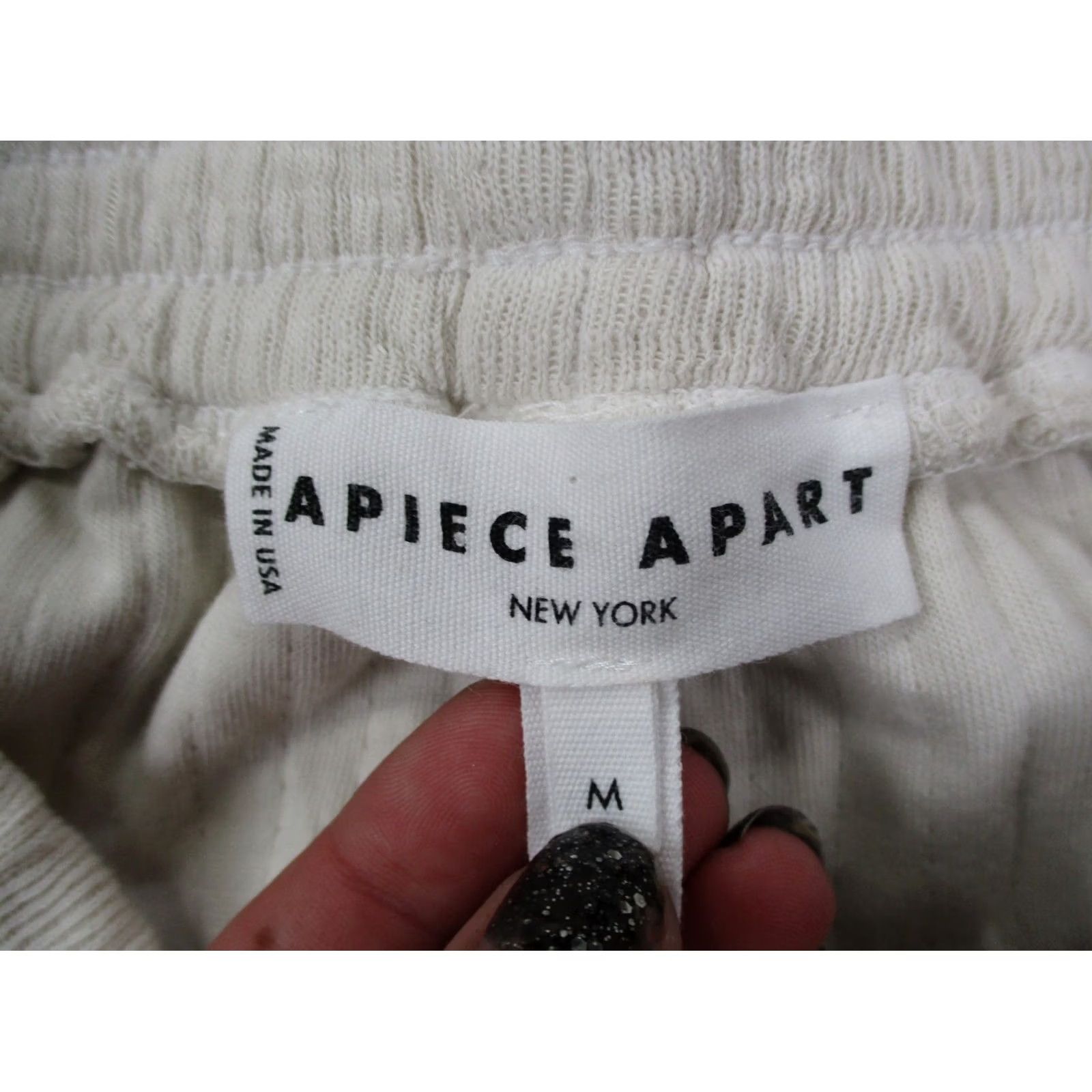 Apiece Apart Apiece Apart Joggers Womens M White Sweatpants Lounge Active USA Made Size 32" / US 10 / IT 46 - 7 Thumbnail