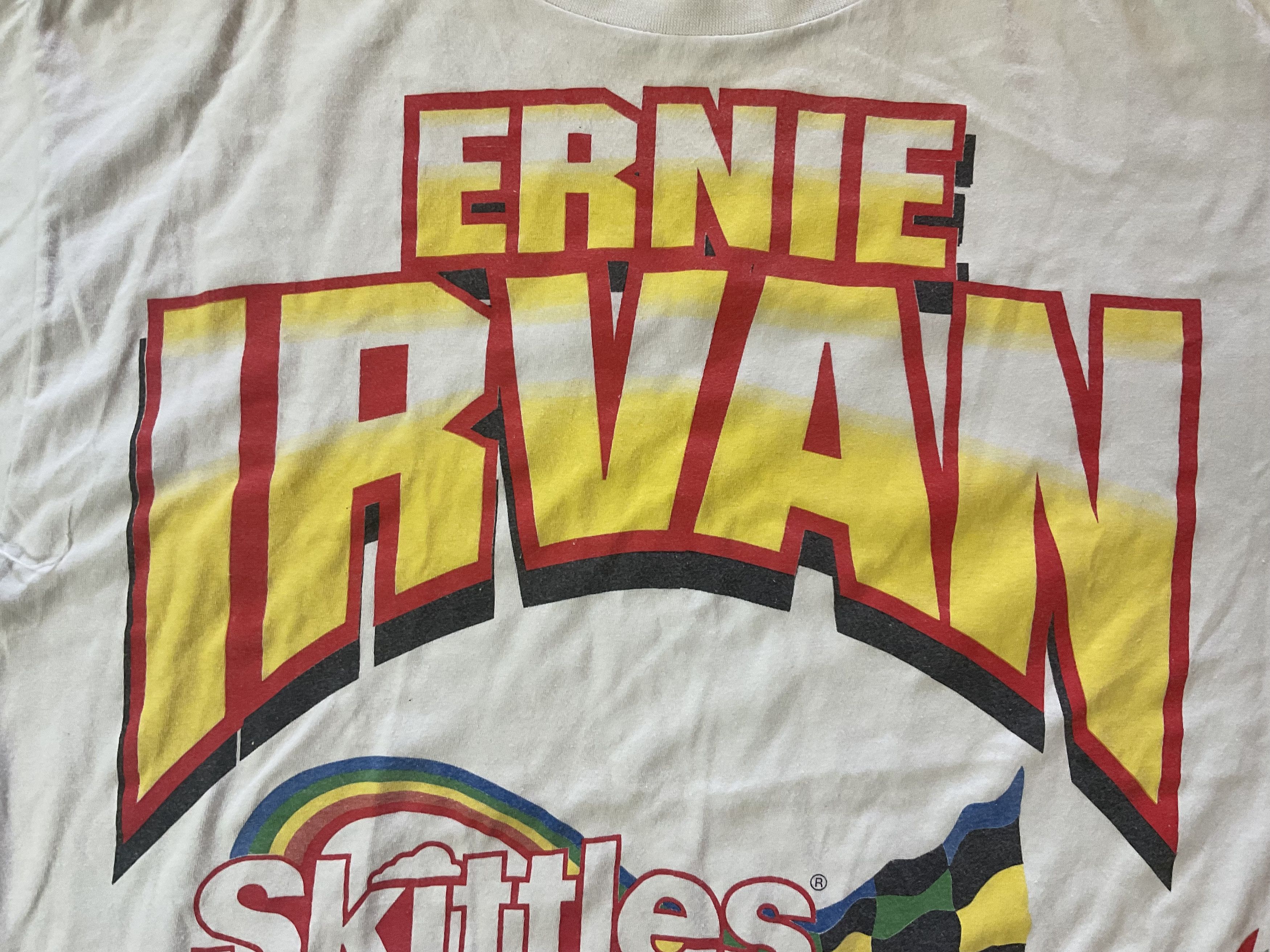 NASCAR Vintage 1998 Ernie Irvan #36 Skittles Racing Team Tshirt Size US XL / EU 56 / 4 - 2 Thumbnail