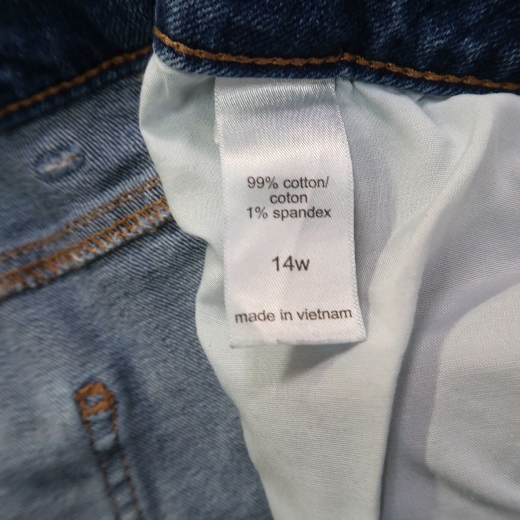 Vintage Maurices Jeans High Rise Boyfriend Women's 14W Blue Stretch Denim Button Fly 5-Pocket Design Regular Inseam 28 in . Size 36" / US 14 / IT 50 - 4 Thumbnail