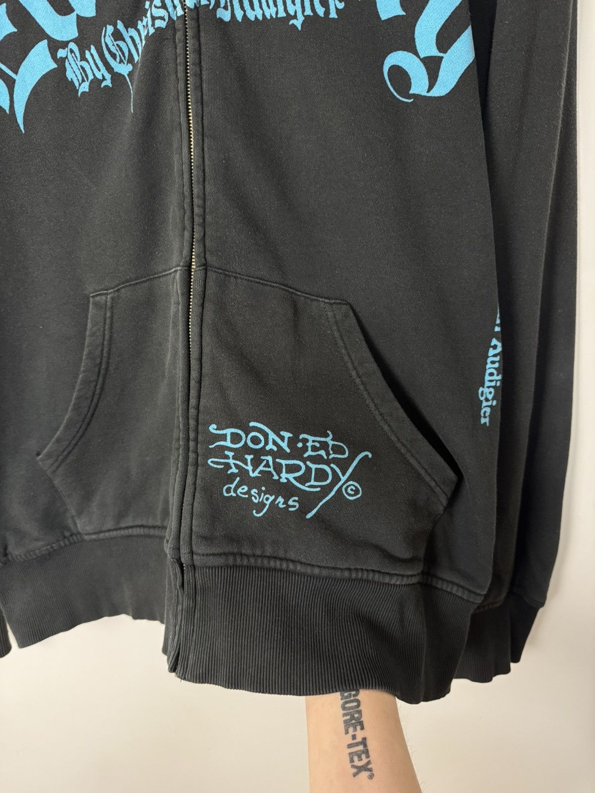 Ed Hardy Vintage Ed Hardy 00s Skull Tattoo Zip Hoodie Y2K streetwear Size US XL / EU 56 / 4 - 4 Thumbnail