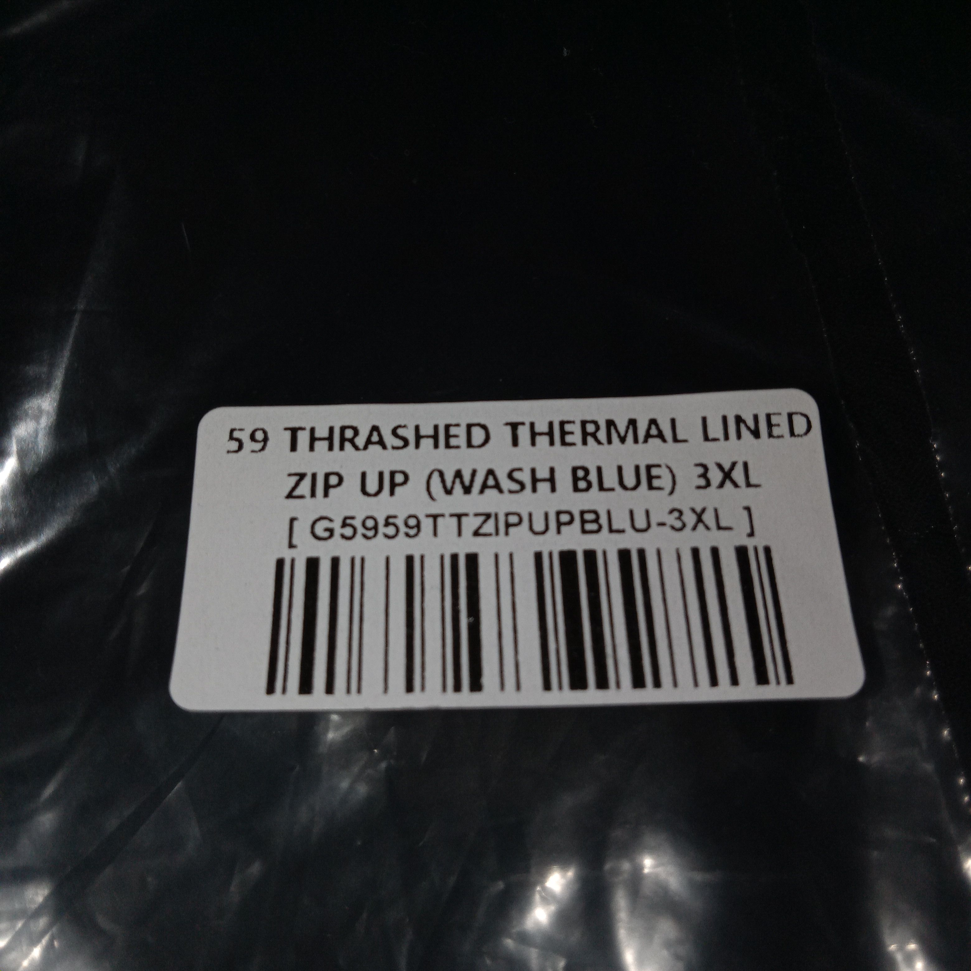 G59 Records 59 Thermal Thrashed Lined Zip Up [3XL] Size US XXL / EU 58 / 5 - 3 Thumbnail