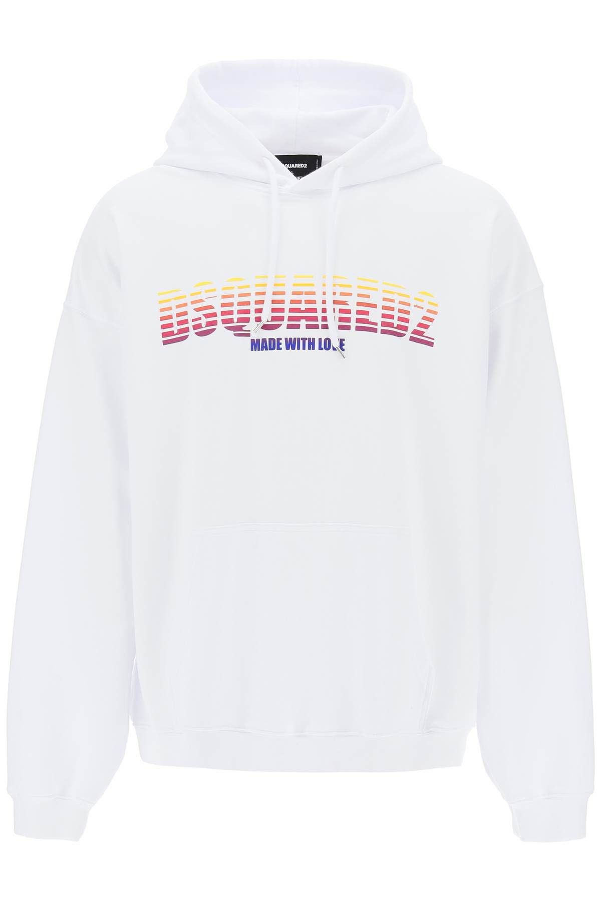 image of Dsquared2 Cool Fit Hoodie in White, Men's (Size Large)