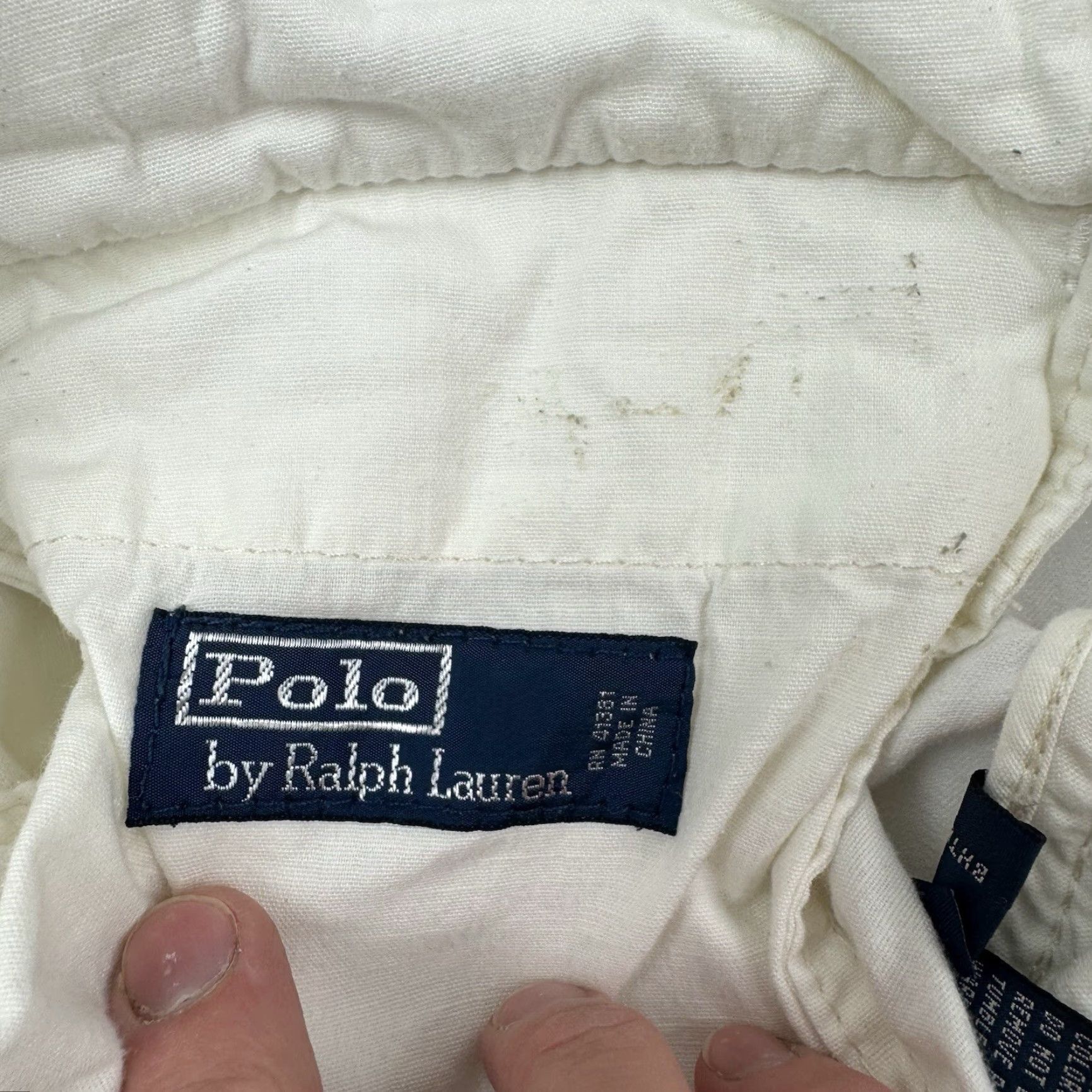Polo Ralph Lauren VINTAGE Polo Ralph Lauren Cargo Shorts Men 38 White Solid Casual 90s Y2K Hipster Baggy Cargo Shorts Men Size US M / EU 48-50 / 2 - 7 Thumbnail