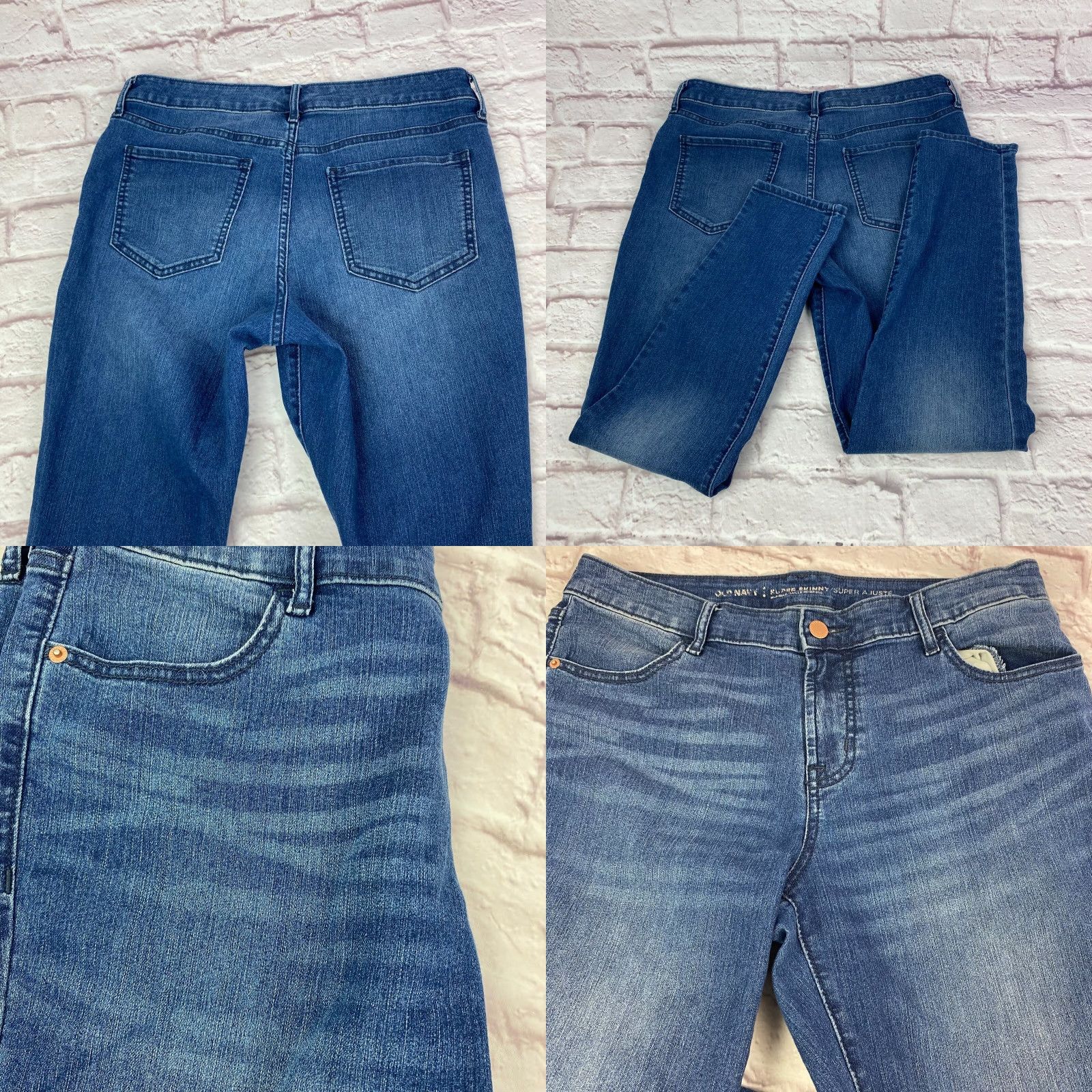 Old Navy Old Navy Womens Mid-Rise Skinny Jeans Denim Medium Wash Blue 32 XS-? Size 32" / US 10 / IT 46 - 8 Thumbnail