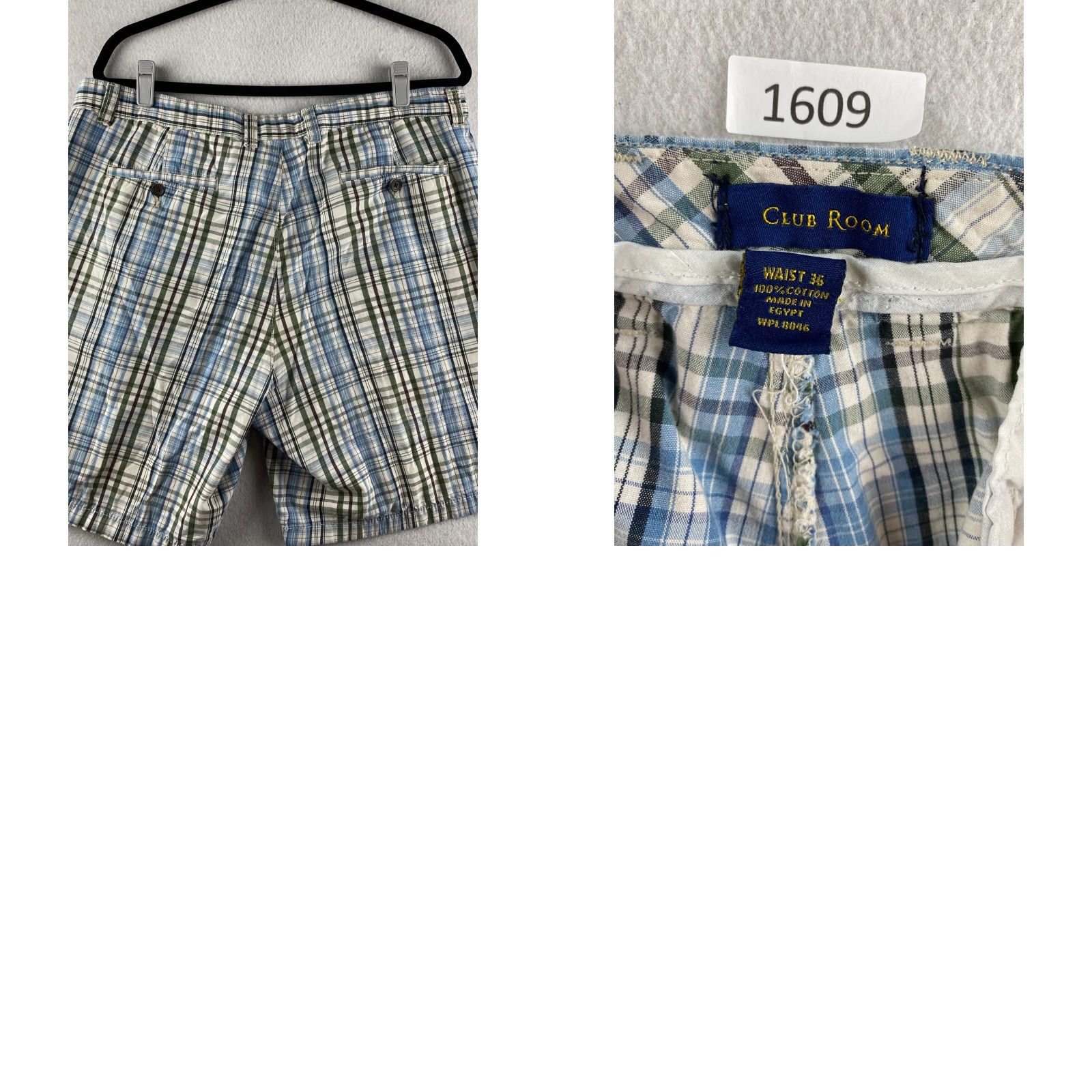 Club Room Club Room Shorts Mens 36 Multicolor Plaid Chino Flat Front Pockets Button Khaki Shorts Size US 36 / EU 52 - 8 Thumbnail