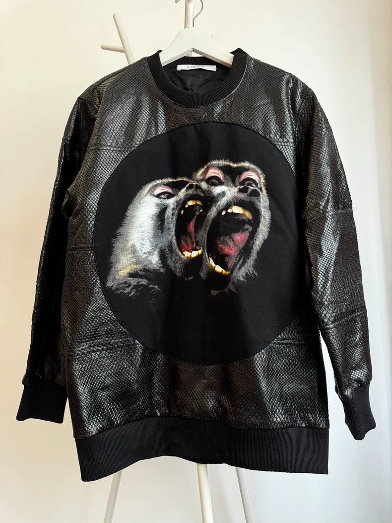 Givenchy Givenchy Black Double Monkey Sweatshirt - dmc Size US S / EU 44-46 / 1 - 1 Thumbnail