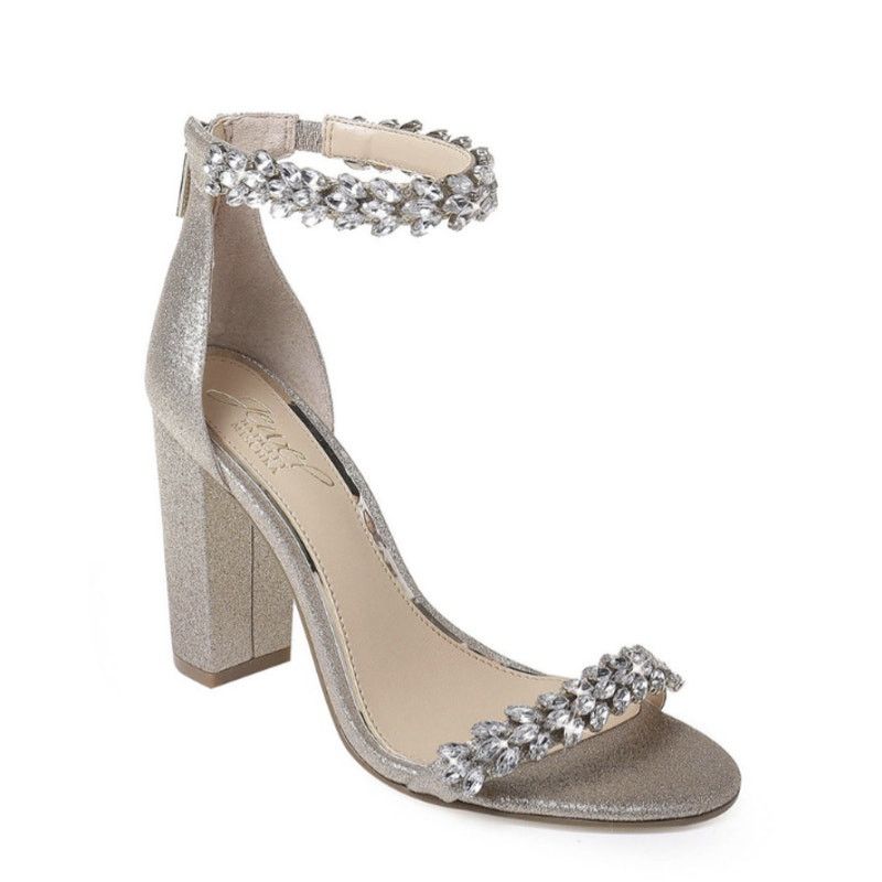 Badgley Mischka Jewel by Badgley Mischka Mayra Ankle Strap Evening Shoe Size US 7.5 / IT 37.5 - 1 Thumbnail