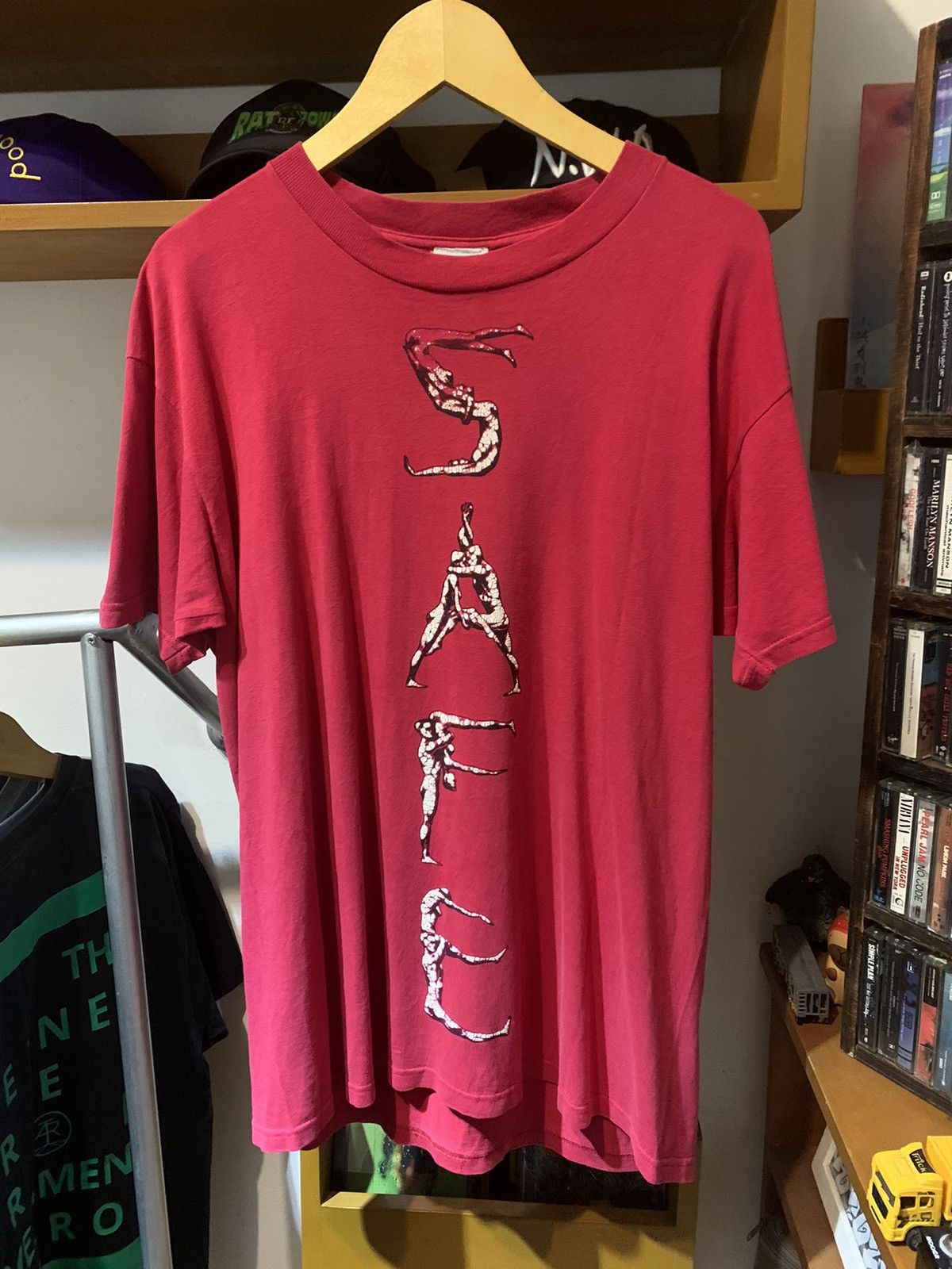 Vintage 1990s Safe Sex Graphic by Stewart Kauffman Tee Size US M / EU 48-50 / 2 - 1 Thumbnail