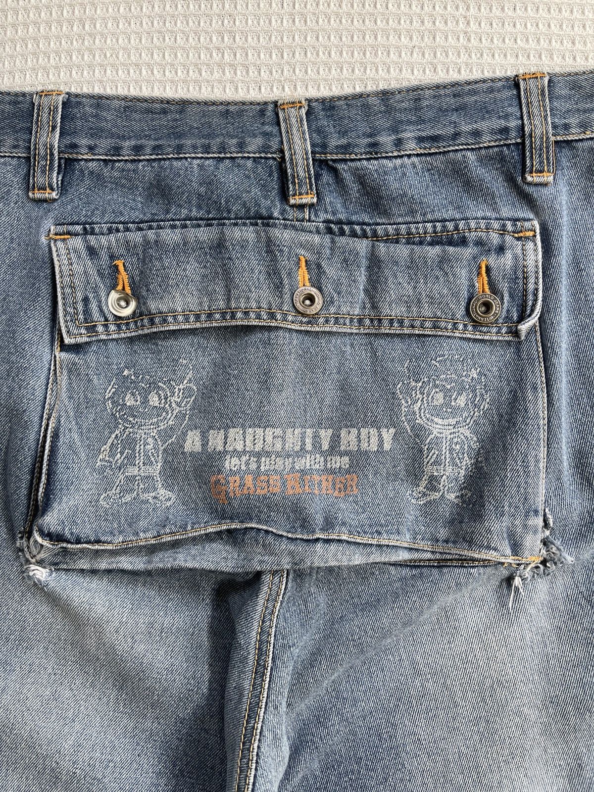 Southpole Last Drop🔥Rare🔥GRASS HITHER Cargo Multipocket Jeans Size US 37 - 10 Thumbnail
