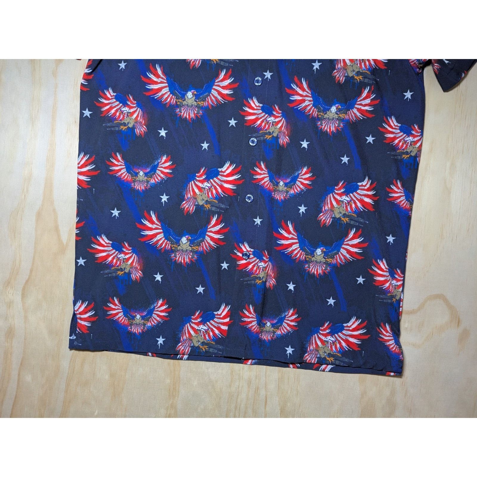 Other Retro Rifle Men's Medium Strafing Run Button Up Patriotic Size US M / EU 48-50 / 2 - 2 Thumbnail