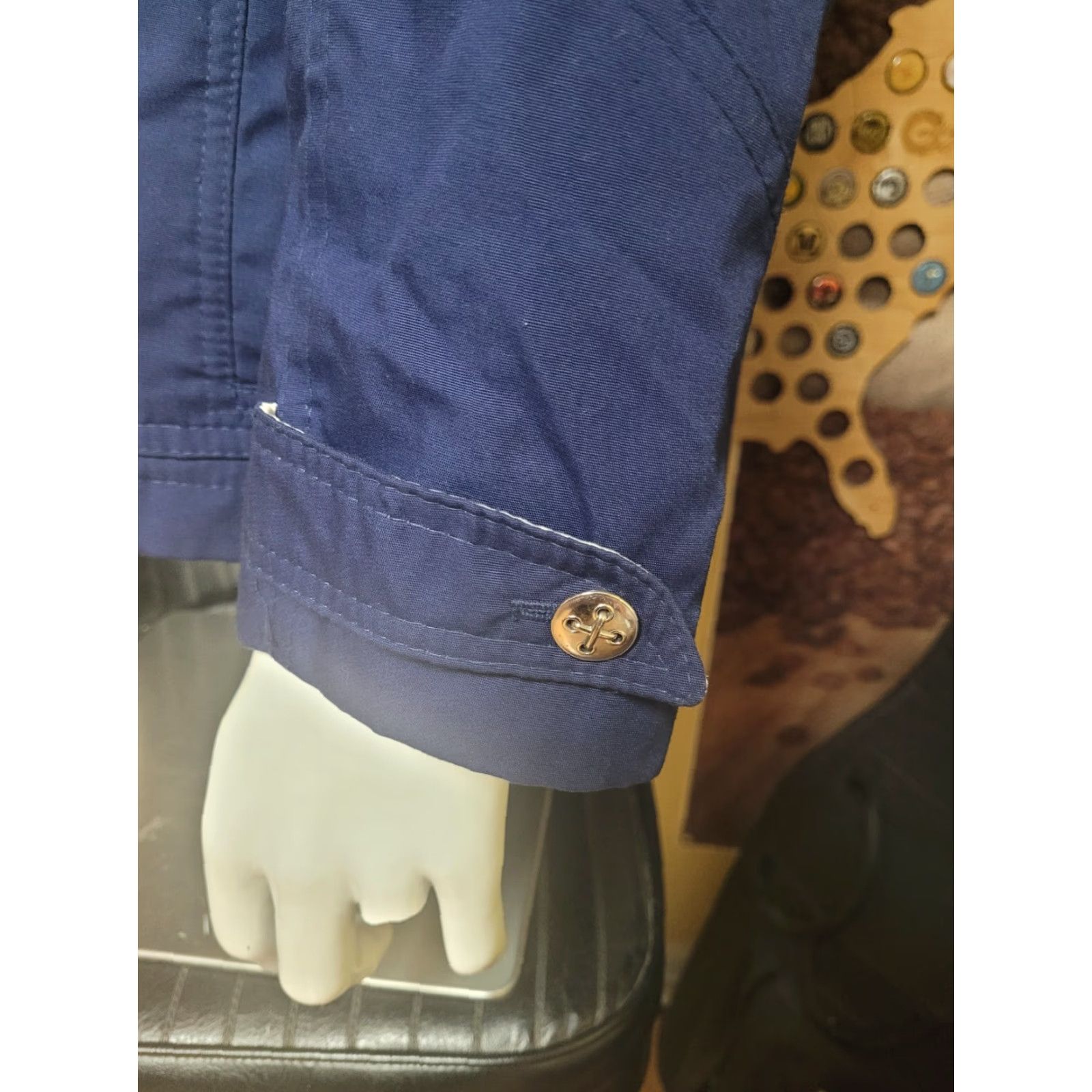 Mackintosh Mackintosh New England Navy Blue Spring Poplin Full Zip Sailing Jacket M Womens Size M / US 6-8 / IT 42-44 - 4 Thumbnail