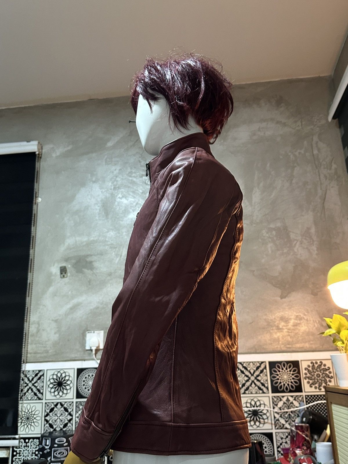 Tete Homme Tete Homme Japan Minimal Biker Leather Jacket (Goat Skin) Size US M / EU 48-50 / 2 - 4 Thumbnail