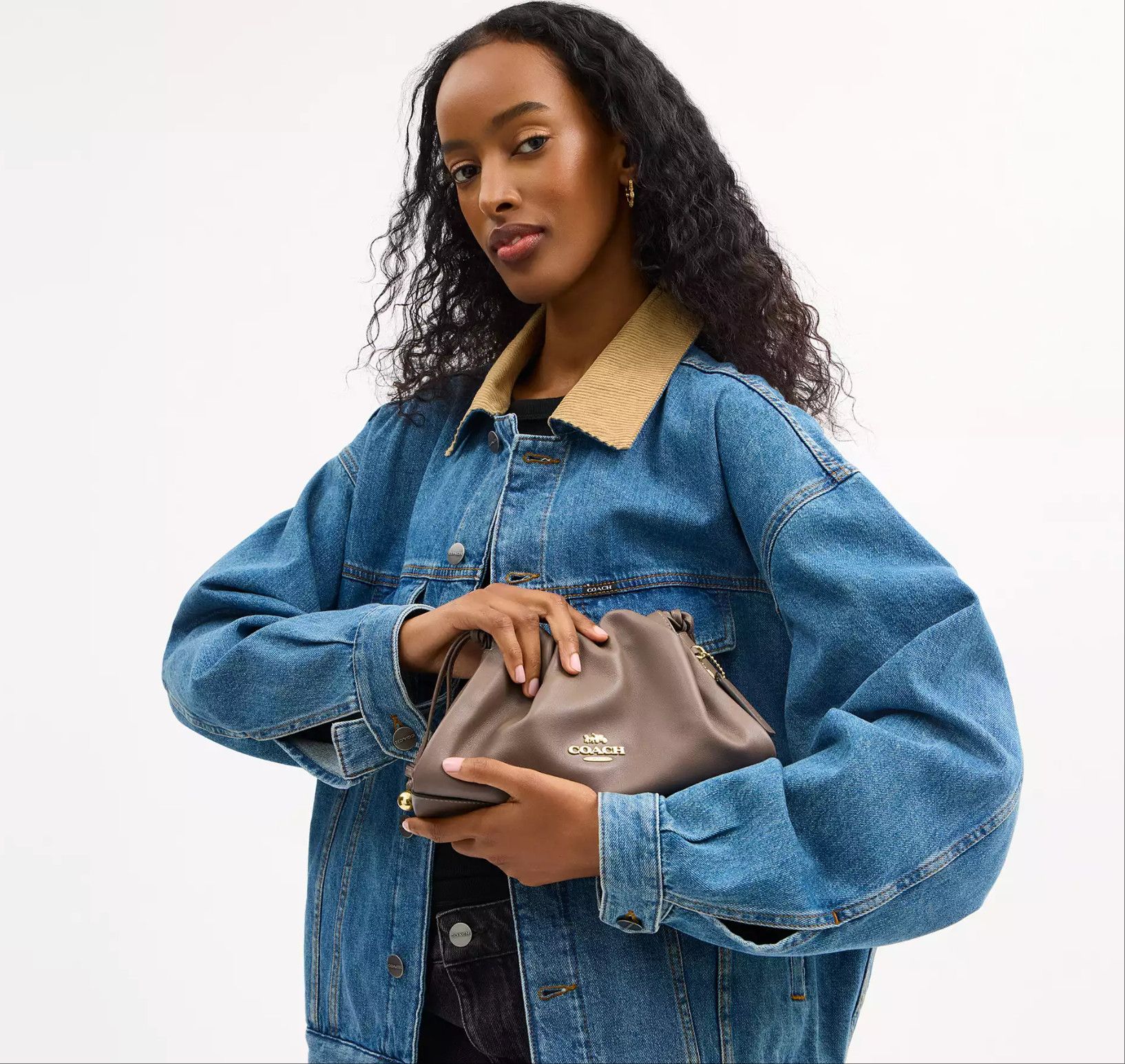 Coach Faye Shoulder Bag With Ruching CV529 Size ONE SIZE - 6 Thumbnail