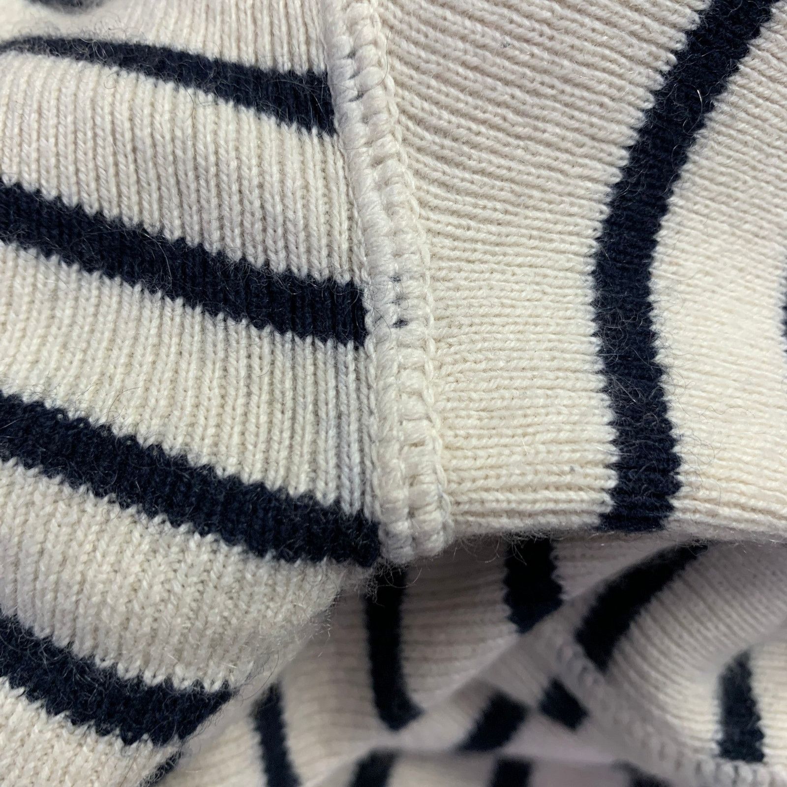 Polo Ralph Lauren Size L Cream Black Stripe Cotton Cashmere Pullover Size US L / EU 52-54 / 3 - 8 Thumbnail
