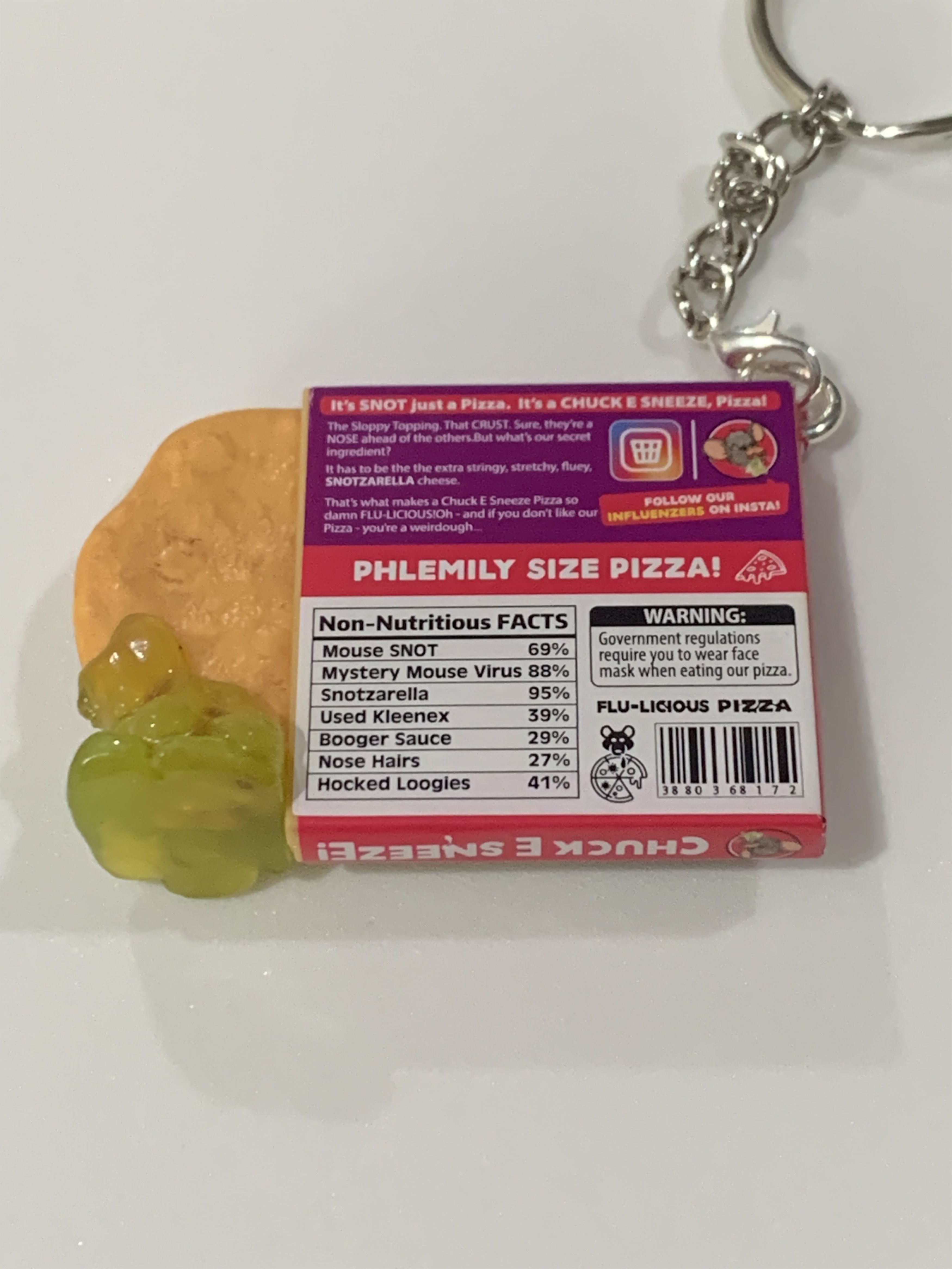 Other Gross Minis S2 Keychain - Chuck E. Sneeze Pizza Size ONE SIZE - 3 Thumbnail