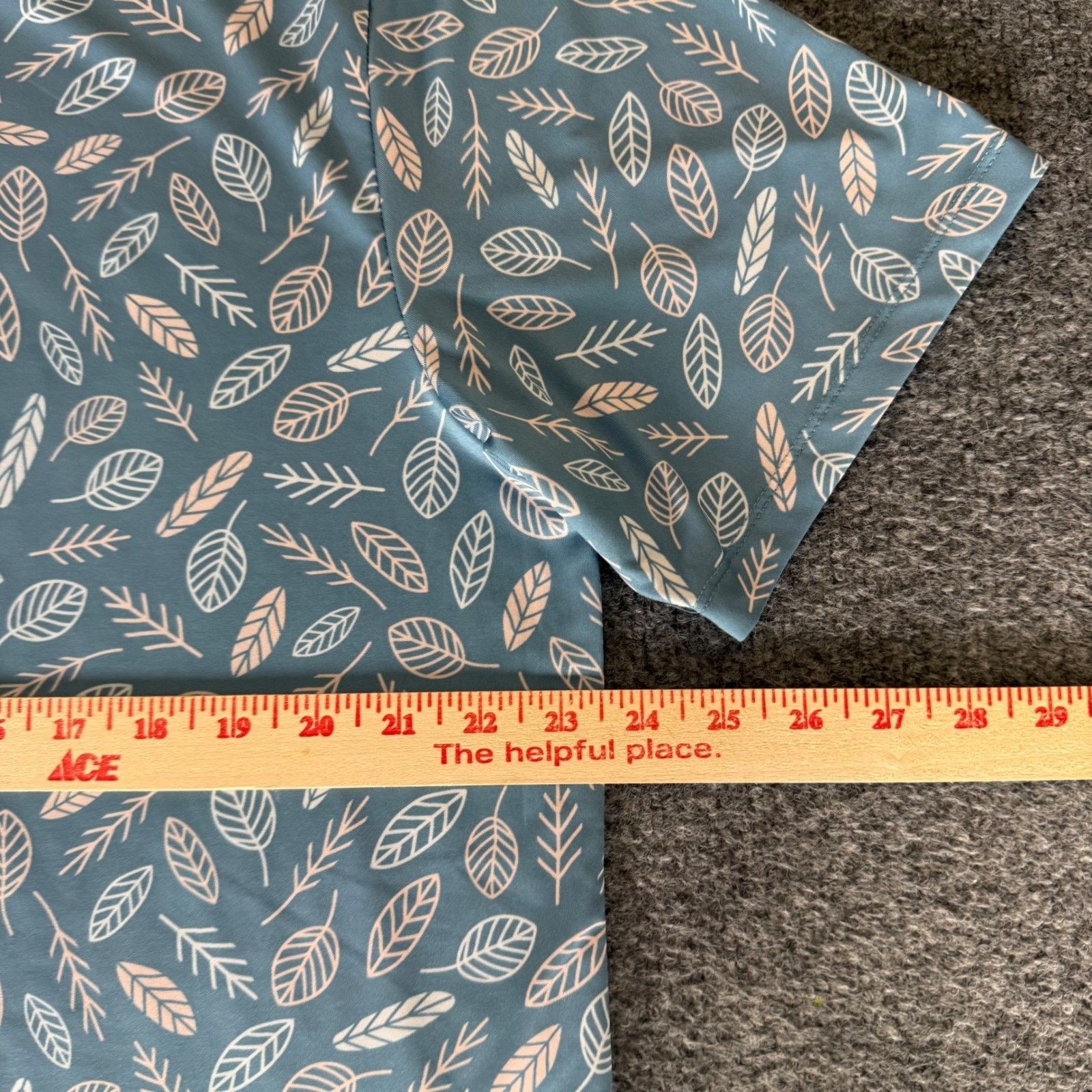 Other Yatta Golf Mens XL Blue Leaf Print Polo Shirt Stretch Size US XL / EU 56 / 4 - 5 Thumbnail