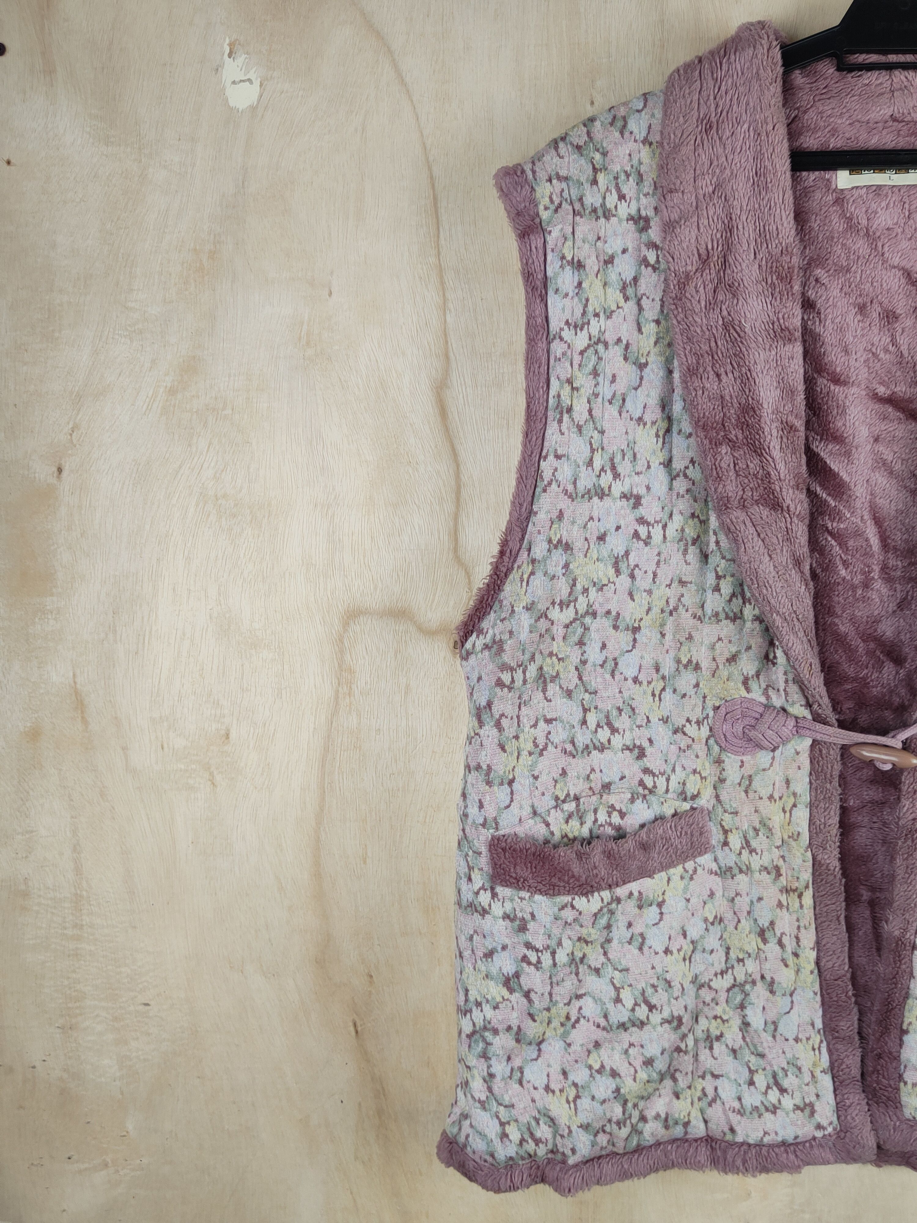 Japanese Brand Japan vintage Pink Flowers Vests #S2448 Size L / US 10 / IT 46 - 3 Thumbnail