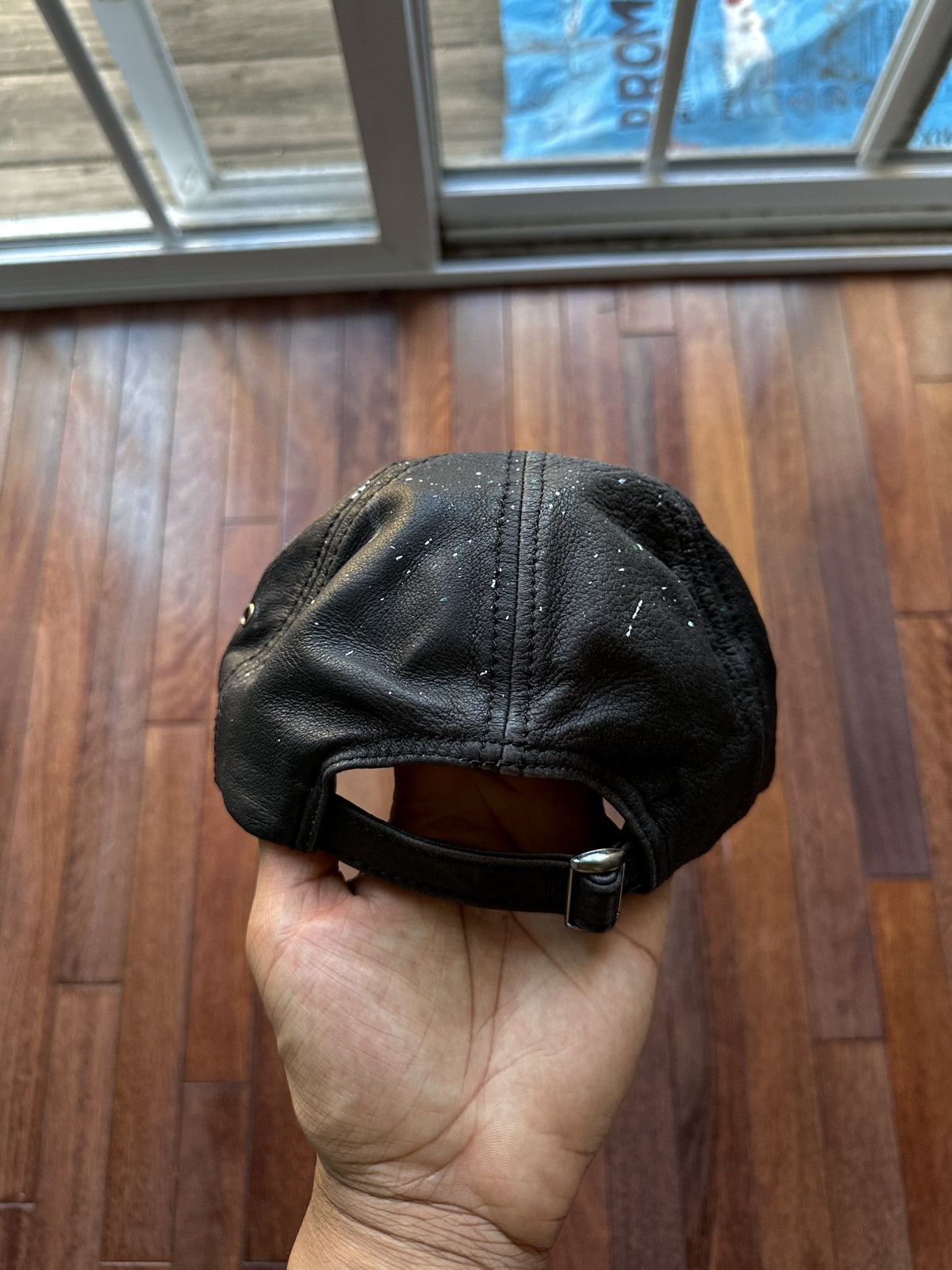 Asics × HIDDEN Painted Washed Leather Hat - Black Size ONE SIZE - 6 Thumbnail