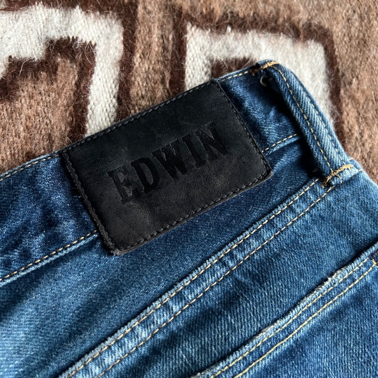 Edwin Edwin Selvedge Jeans Japanese Denim Slim Fit Distressed 9828 Size US 32 / EU 48 - 8 Thumbnail