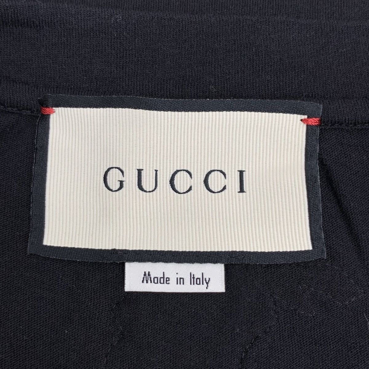 Gucci Gucci Black Logo Stripe Print Cotton Crew Neck T-shirt K26WX Size S / US 4 / IT 40 - 5 Thumbnail