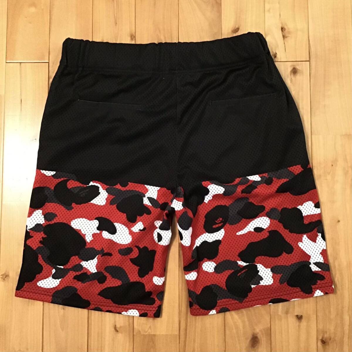 Bape BAPE Shorts Black × Red camo a bathing ape ★size XL Size US 36 / EU 52 - 3 Thumbnail