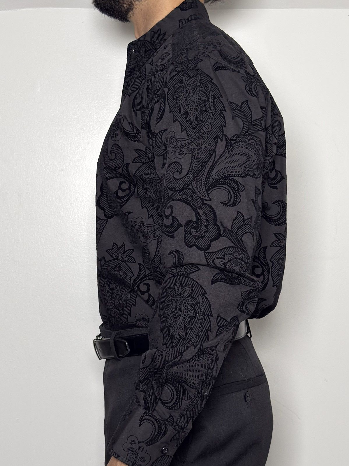 Beverly Hills Polo Club Vintage Beverly Hills Polo Club Black Paisley Shirt – Size M Size US M / EU 48-50 / 2 - 1 Thumbnail