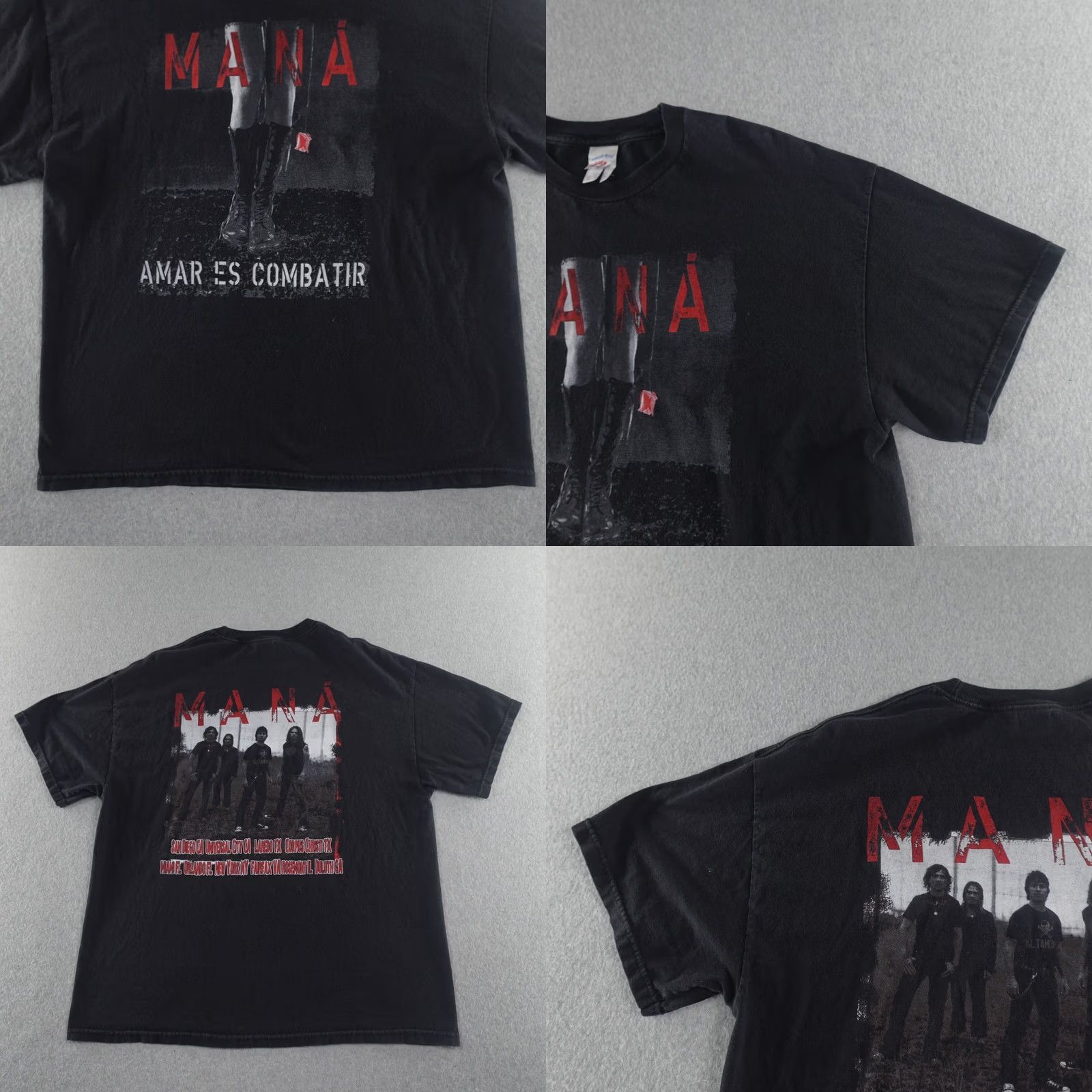 Vintage VINTAGE Mana TShirt Mens XL Black Band Rock 20s Concert 90s Mens XL Black T-Shirt Size US XL / EU 56 / 4 - 8 Thumbnail