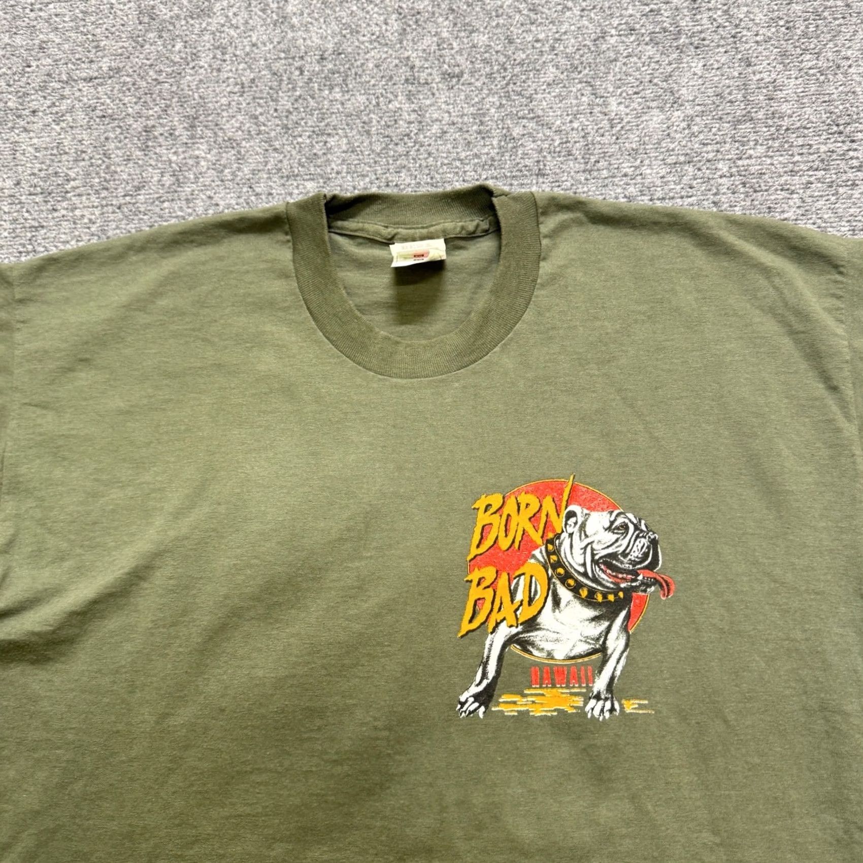 Fruit Of The Loom VINTAGE Pitbulls Hawaii T-Shirt Men's XL Fruit Of The Loom Green Shirt Size US XL / EU 56 / 4 - 7 Thumbnail