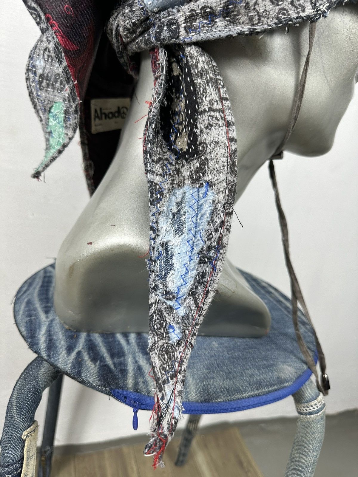 Handmade Custom Made Distressed Paisley patchwork 2 way Mask/hats Size ONE SIZE - 18 Thumbnail