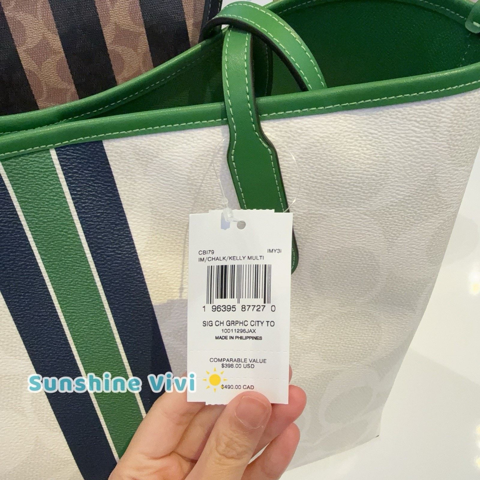 Coach NWT COACH City Tote Bag Signature Canvas Coach Graphic CBI79 Size ONE SIZE - 2 Thumbnail