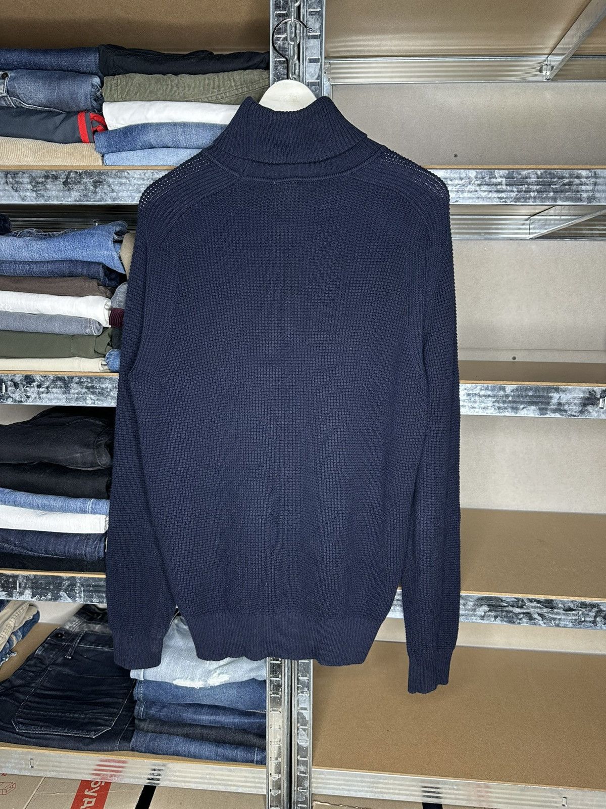 Lacoste Lacoste Wool Cotton Knit Turtleneck Sweater Navy Size M Size US M / EU 48-50 / 2 - 2 Thumbnail
