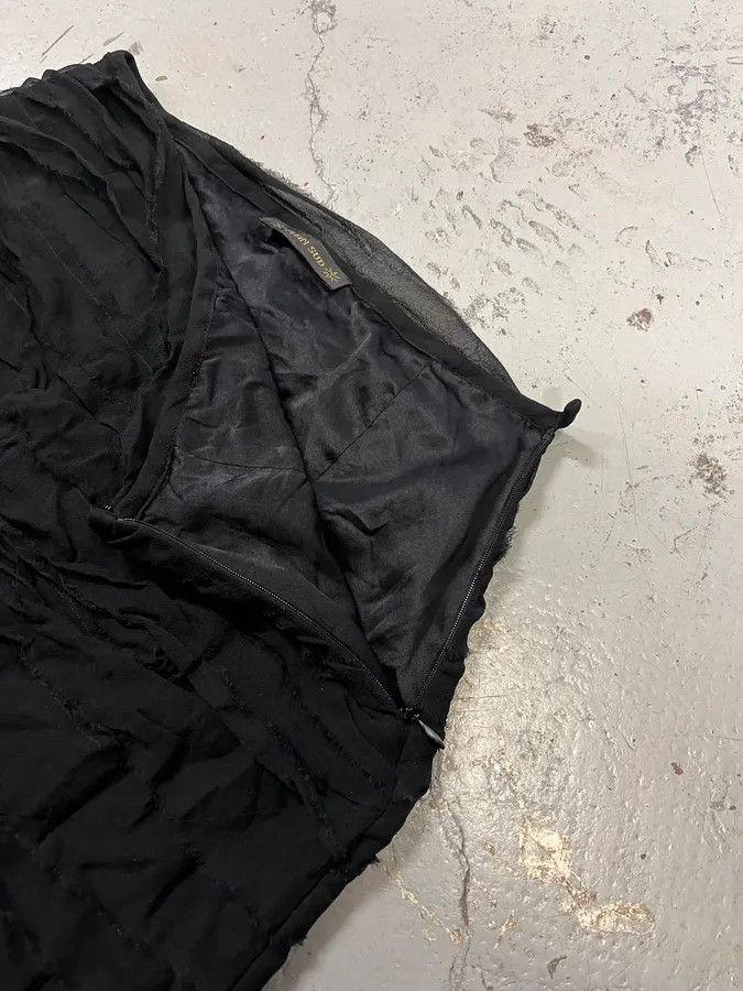 Vintage 1990s Plein Sud Black Silk Skirt Size 24" / US 00 / IT 34 - 8 Thumbnail