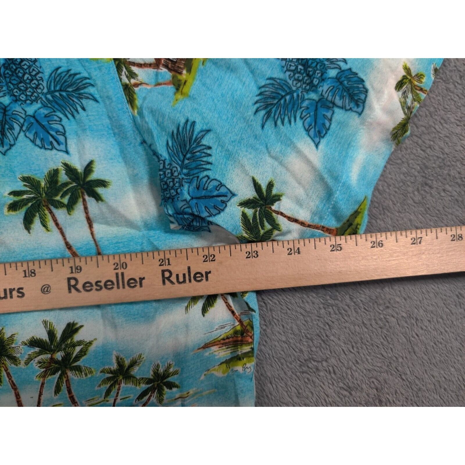 George George Shirt Adult Mens Large Light Blue Floral Beach Size US L / EU 52-54 / 3 - 9 Thumbnail