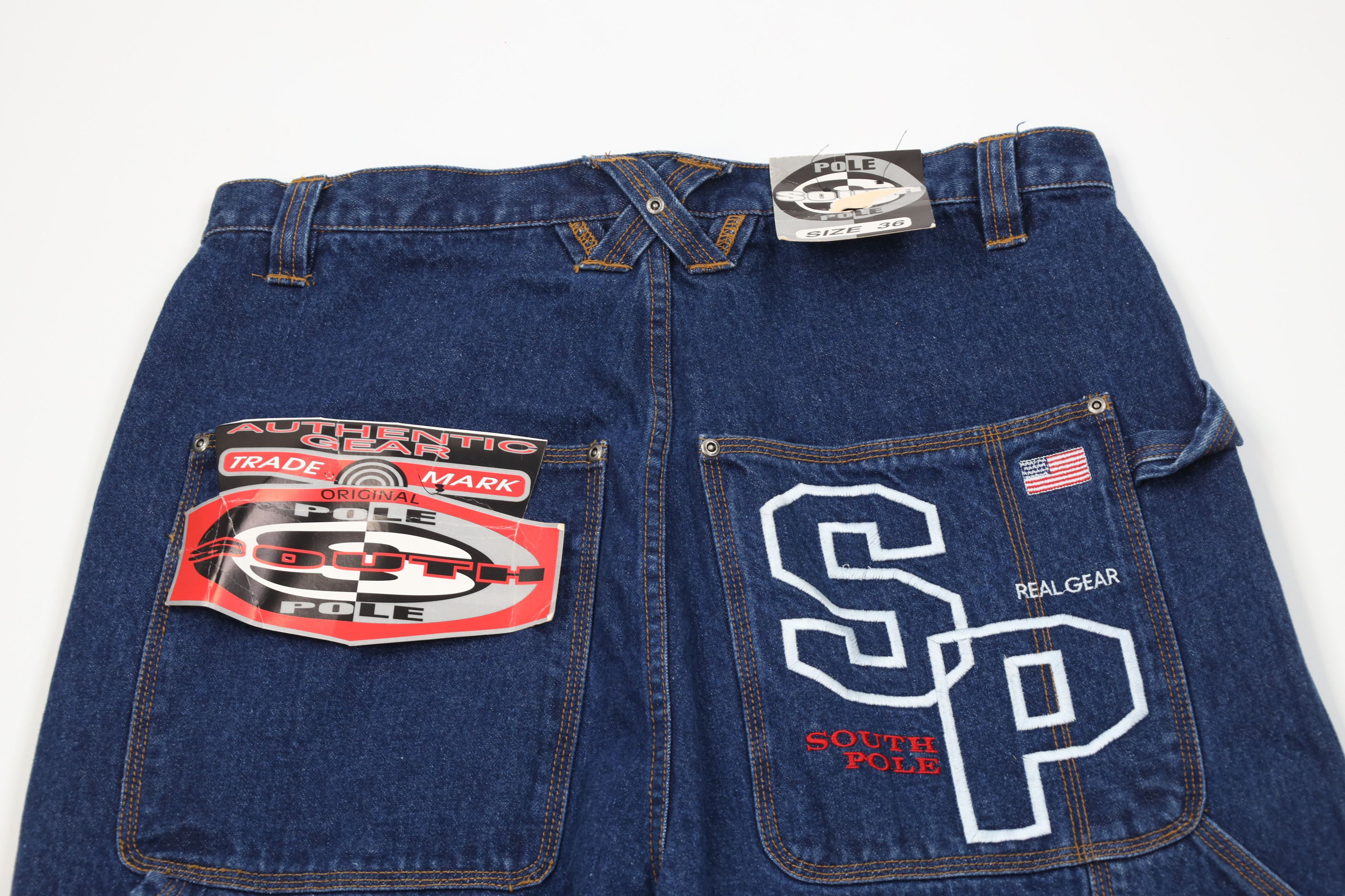 Southpole Deadstock Vintage 90s Southpole Hip Hop Wide Leg Denim Jeans Size US 36 / EU 52 - 10 Thumbnail