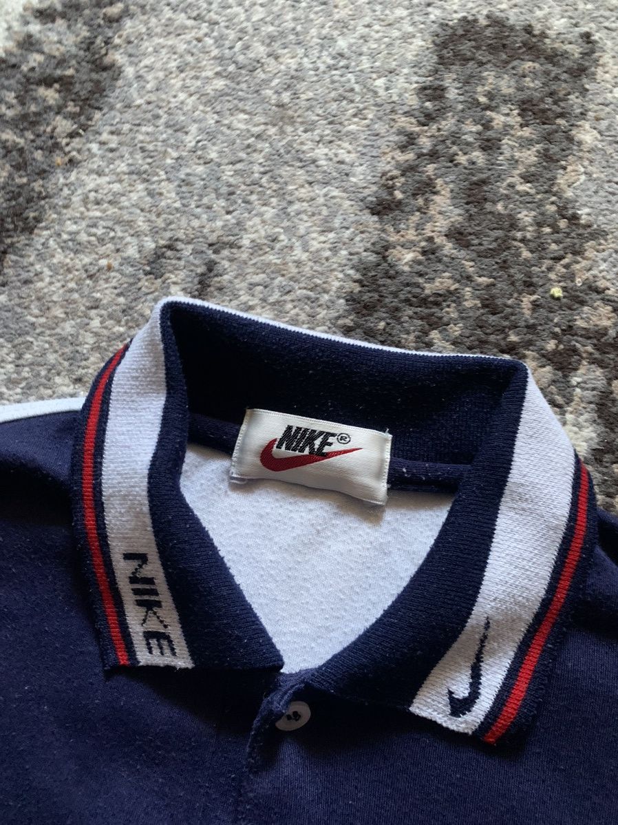 Nike × Vintage Nike vintage long sleeves small logo polo 90s Size US L / EU 52-54 / 3 - 2 Thumbnail