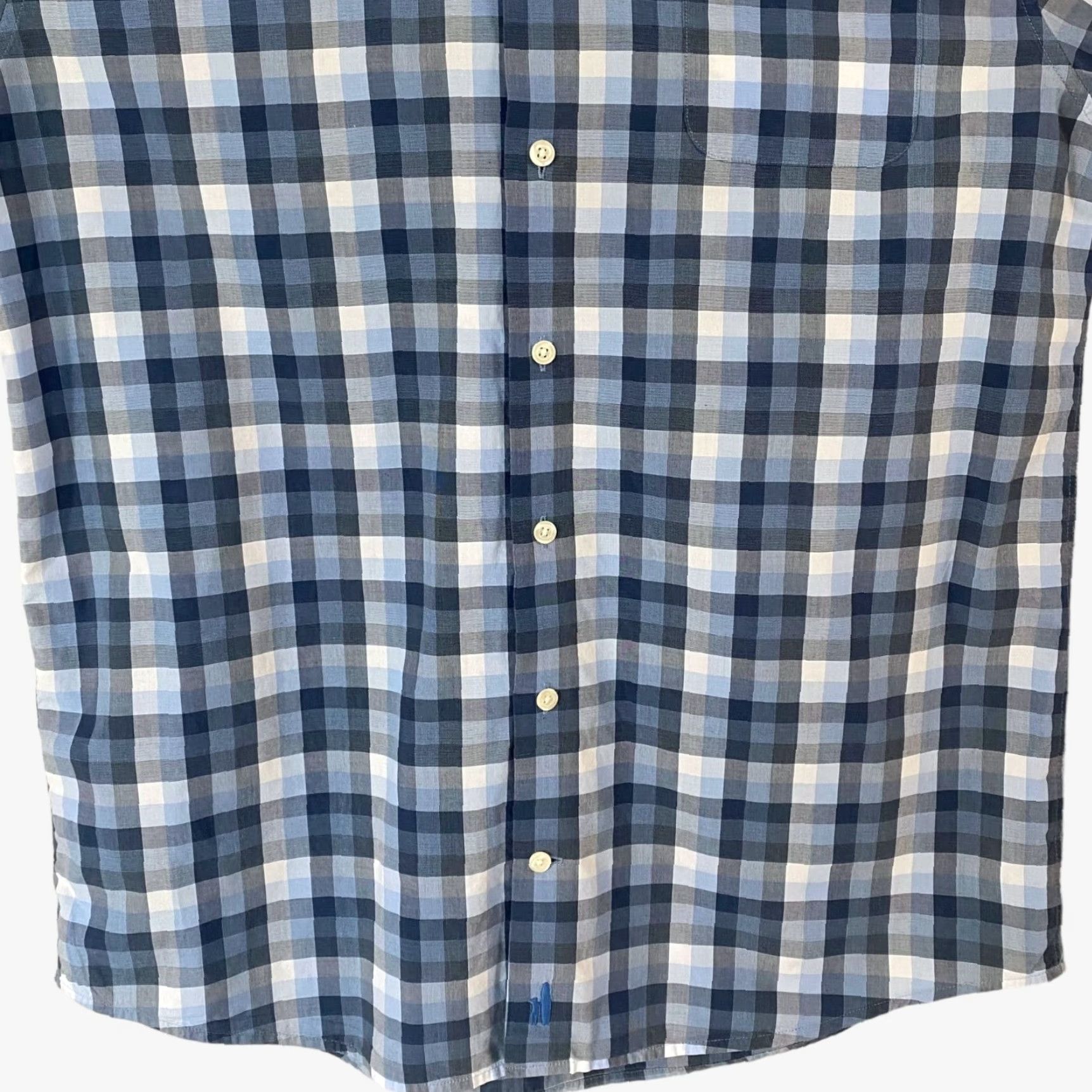 johnnie-O Johnnie-O Hangin' Out Button-Down Shirt Mens Large Blue Check Cotton Long Sleeve Size US L / EU 52-54 / 3 - 6 Thumbnail