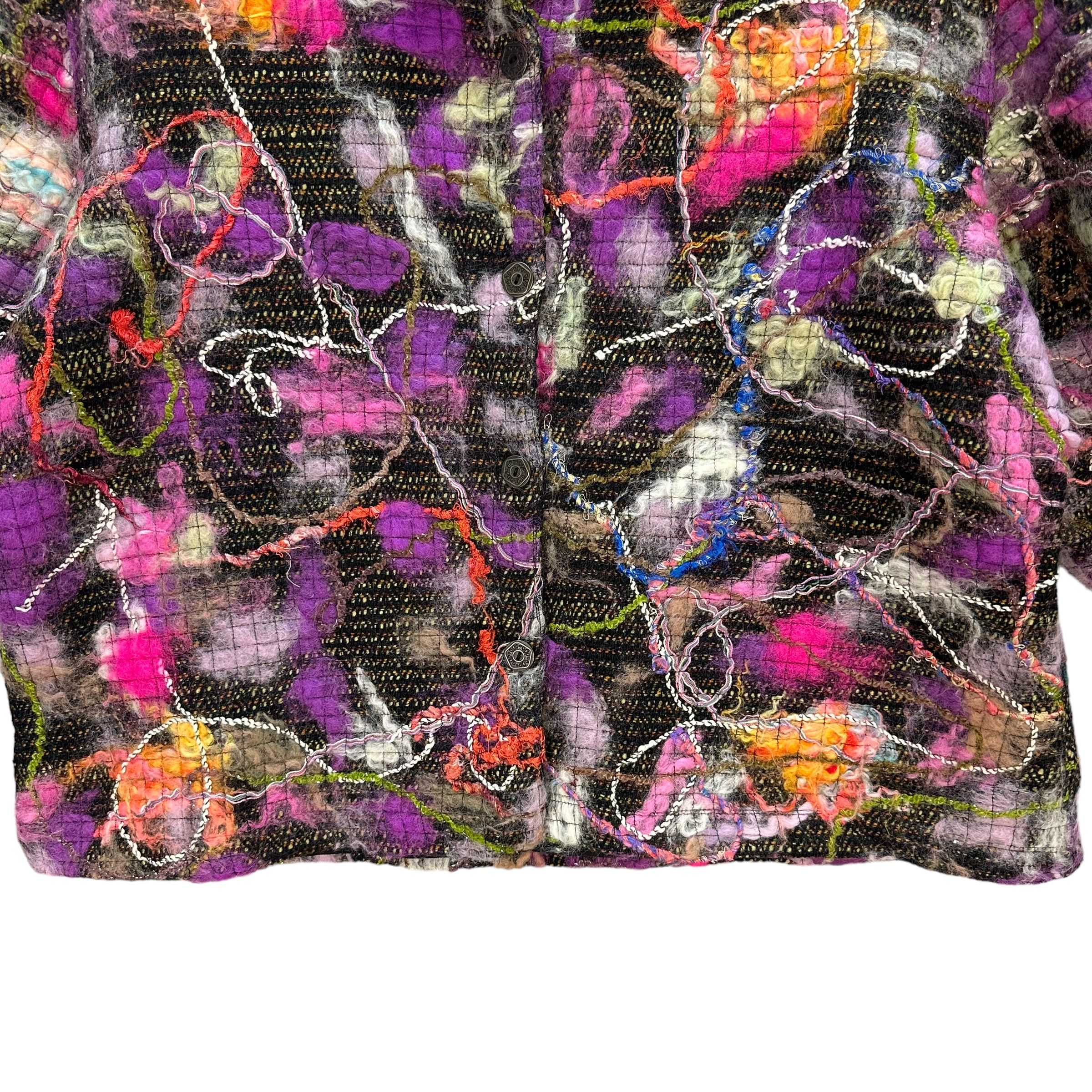 Chicos Chicos Nice Design Multi Color Artwork Jacket #A2-0049 Size L / US 10 / IT 46 - 3 Thumbnail