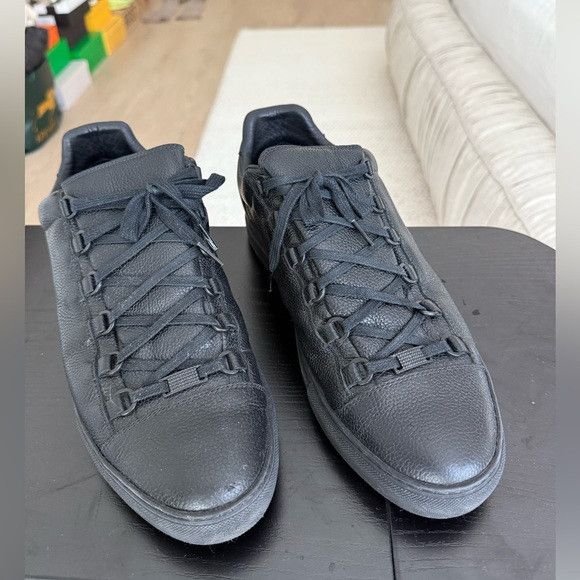 Balenciaga Balenciaga Arena Black 12 Low Tops Leather Size US 12 / EU 45 - 1 Thumbnail