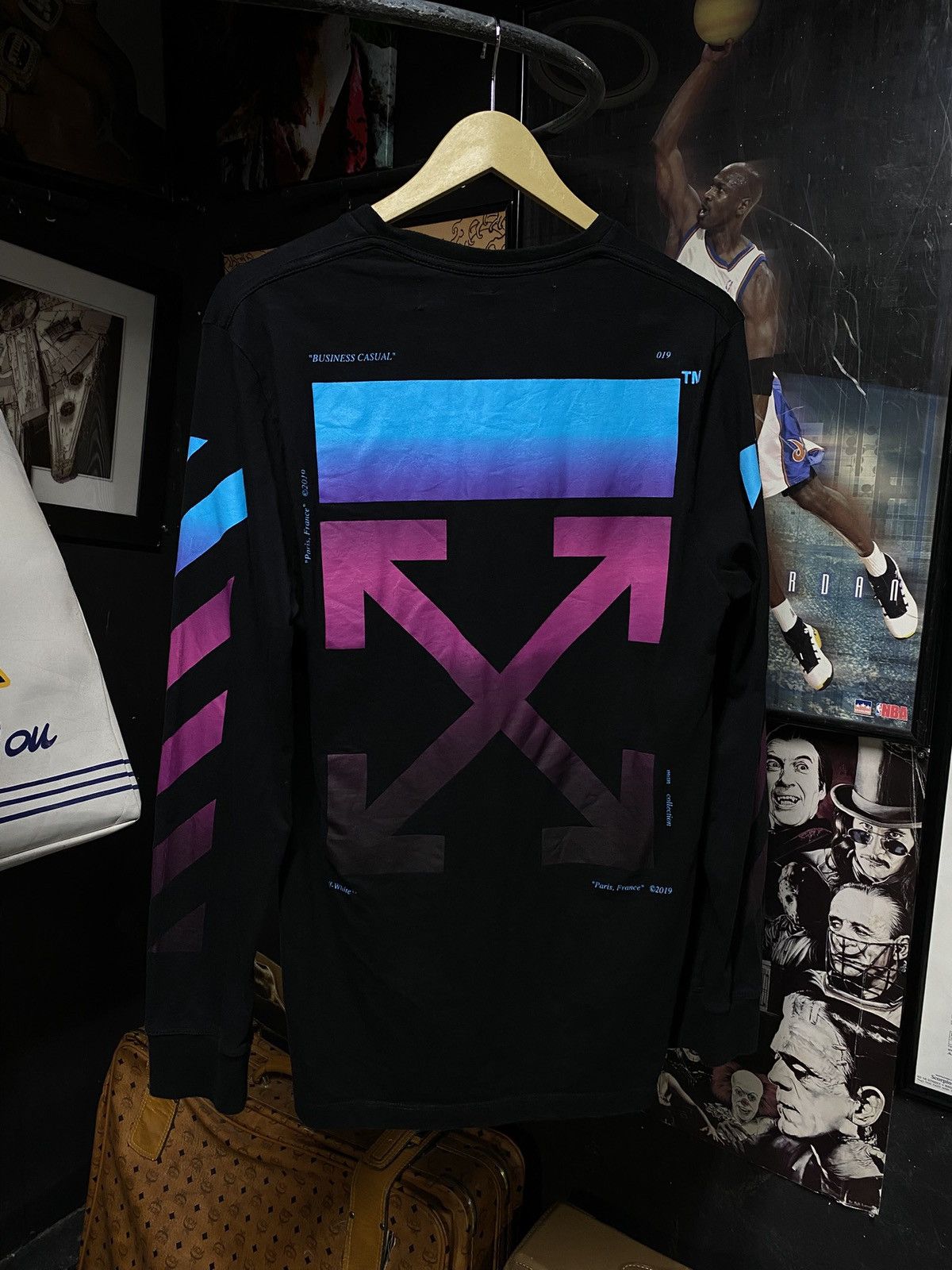 Off-White Virgil Abloh Impressionism Long Sleeve T-Shirt Med