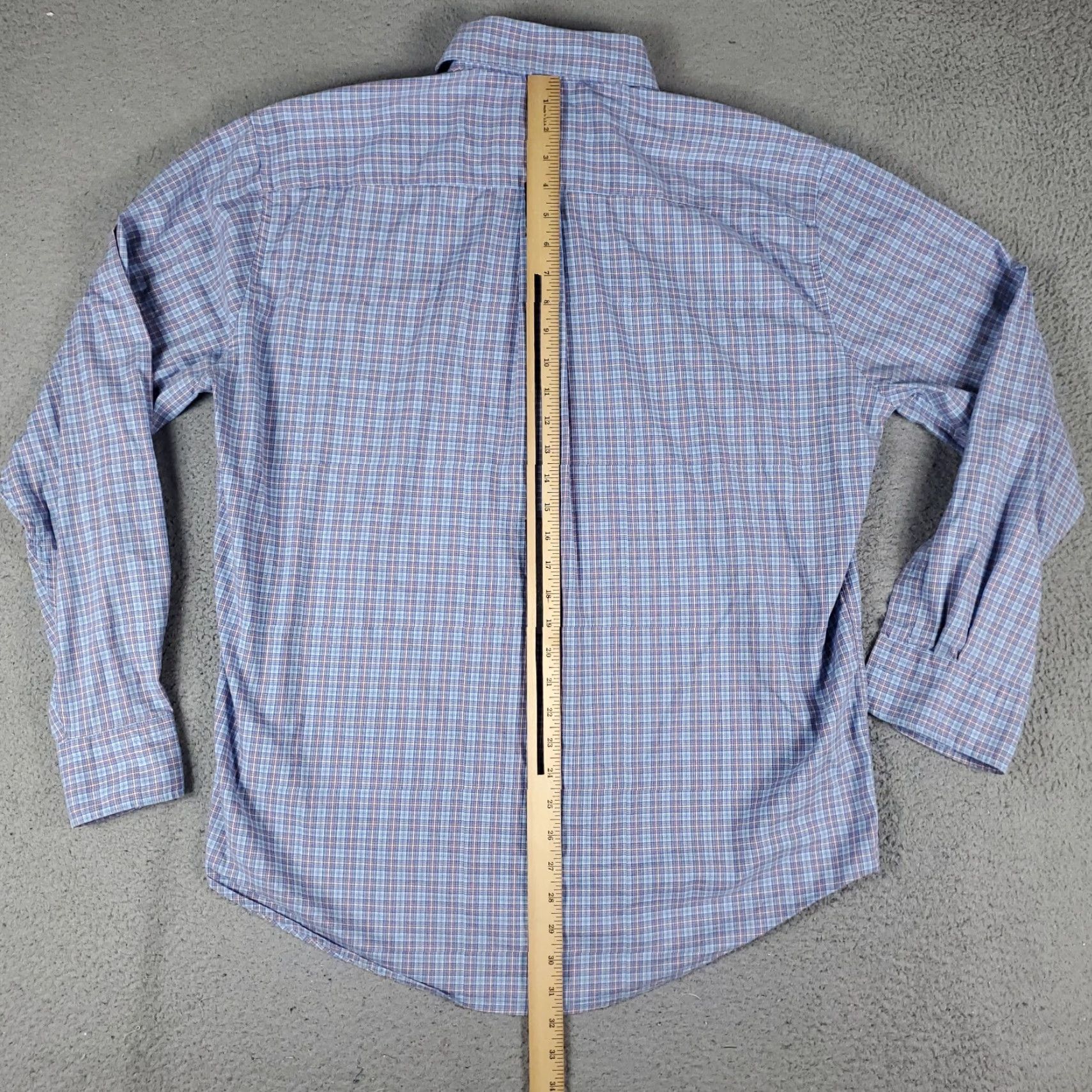 Peter Millar PETER MILLAR Shirt XL Blue Plaid Long Sleeve Button-Up Mens Size US XL / EU 56 / 4 - 3 Thumbnail