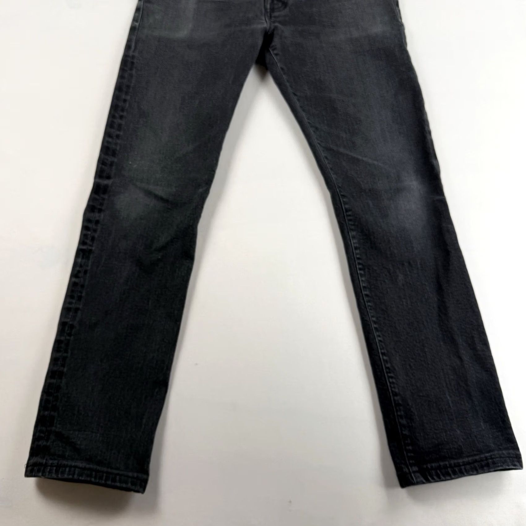 Imogene + Willie Imogene and Willie Barton Slim Jeans Mens Size 30 Black Selvedge Button Fly Slim Straight 5-Pocket Denim Inseam 28 Size US 30 / EU 46 - 5 Thumbnail